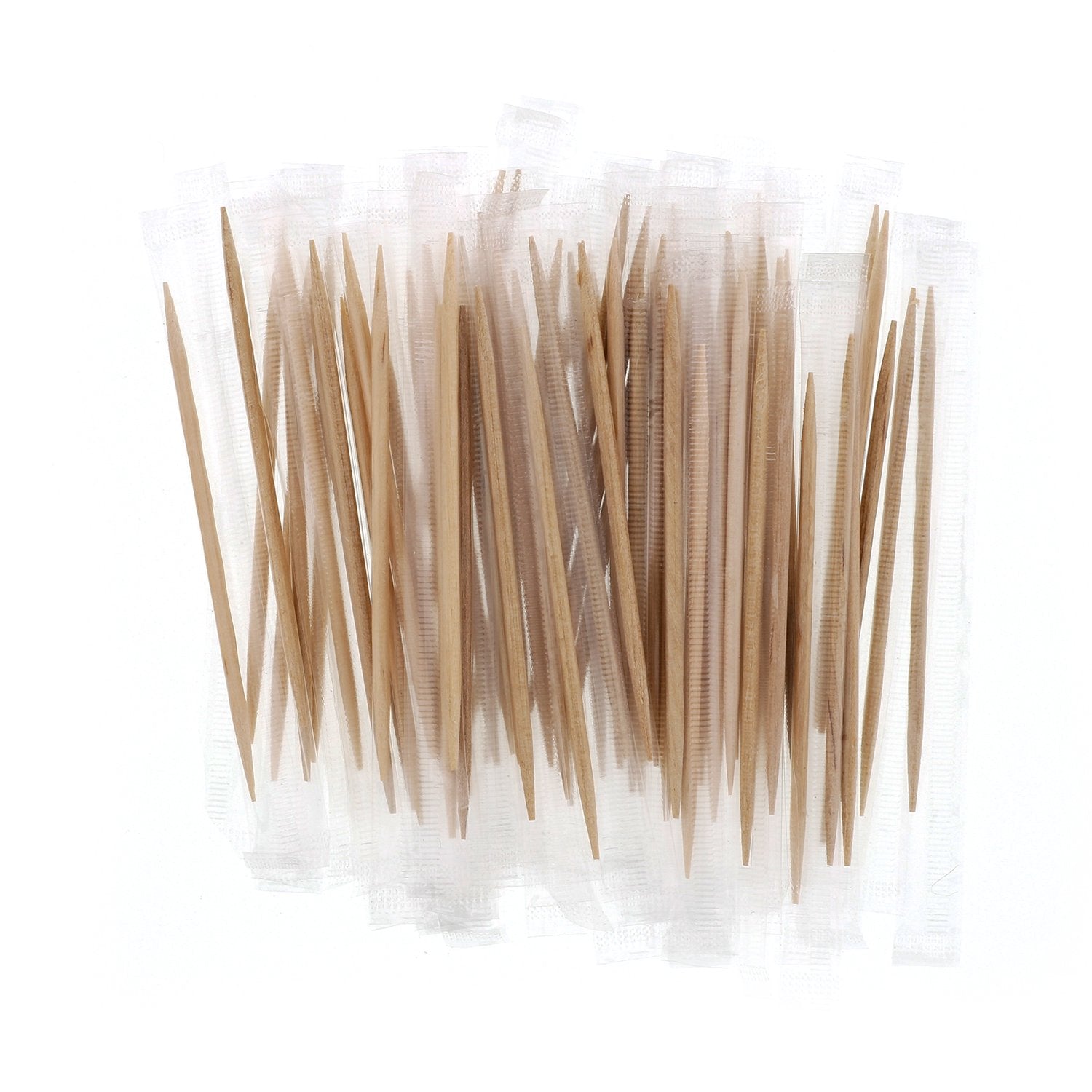 Royal Fba_Riw12S Plain Individual Cello Wrapped Toothpicks, Package Of 1000, 2.5'', Beige