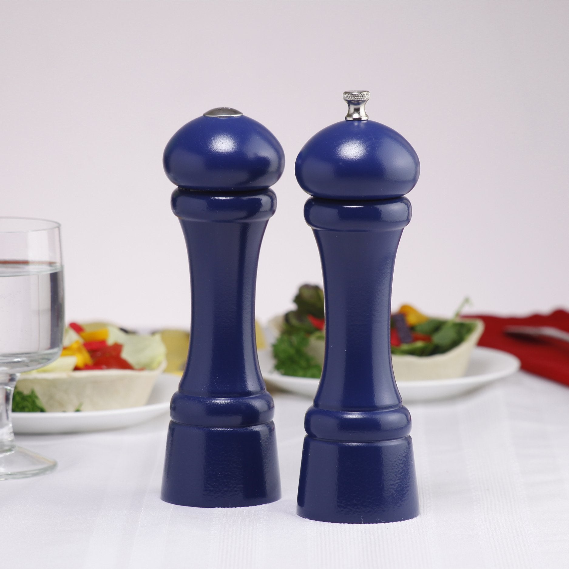 Chef Specialties 8 Inch Windsor Pepper Mill And Salt Shaker Set - Cobalt Blue