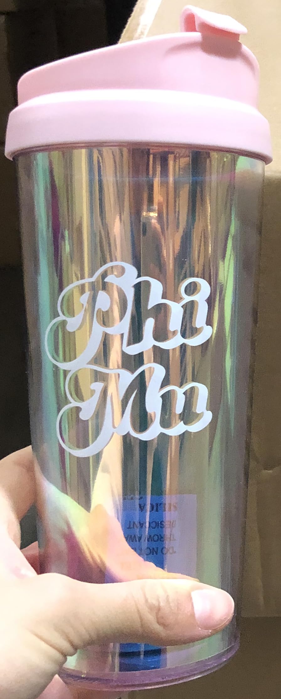 Phi Mu Retro Style Sorority Tumbler