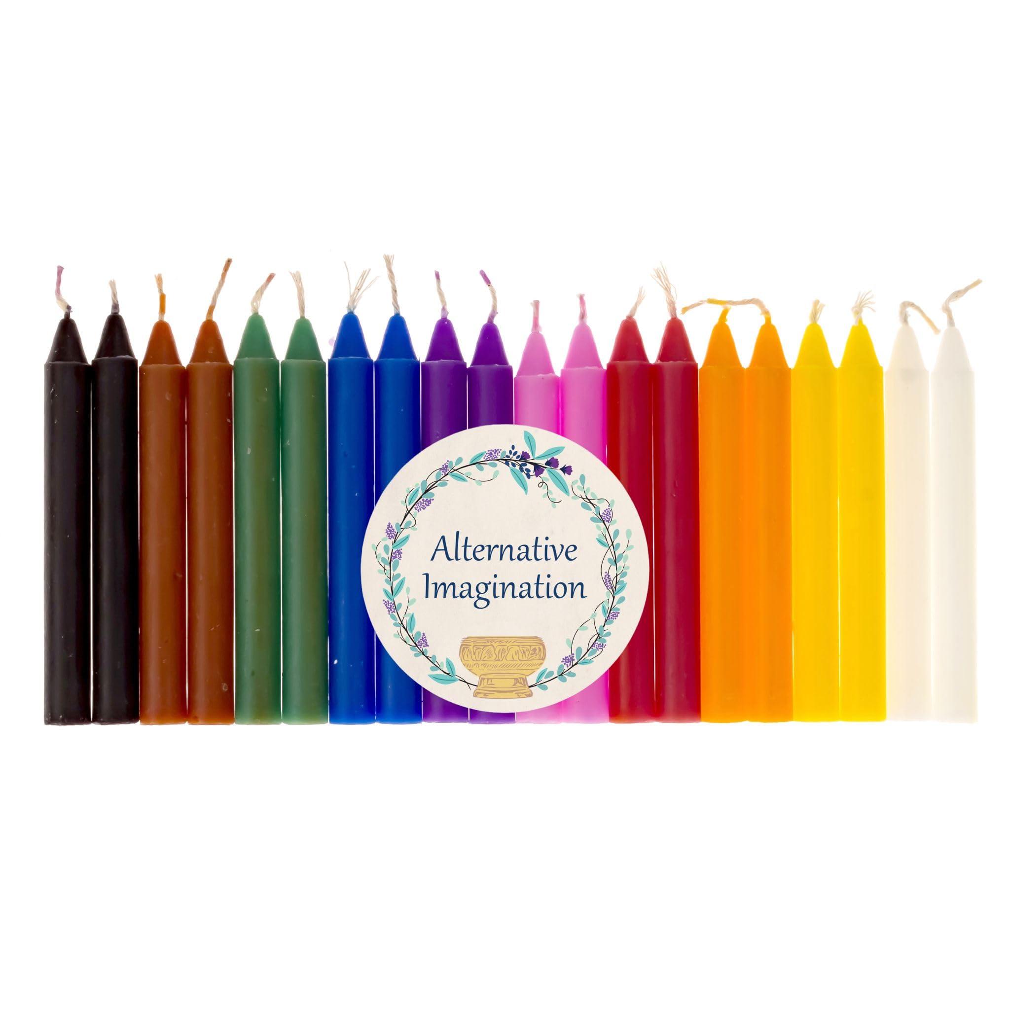 Alternative Imagination Colored Candles, 4 Inch Mini Taper Chime Candles, Great for Birthday Parties, Spells, Witchcraft Supplie