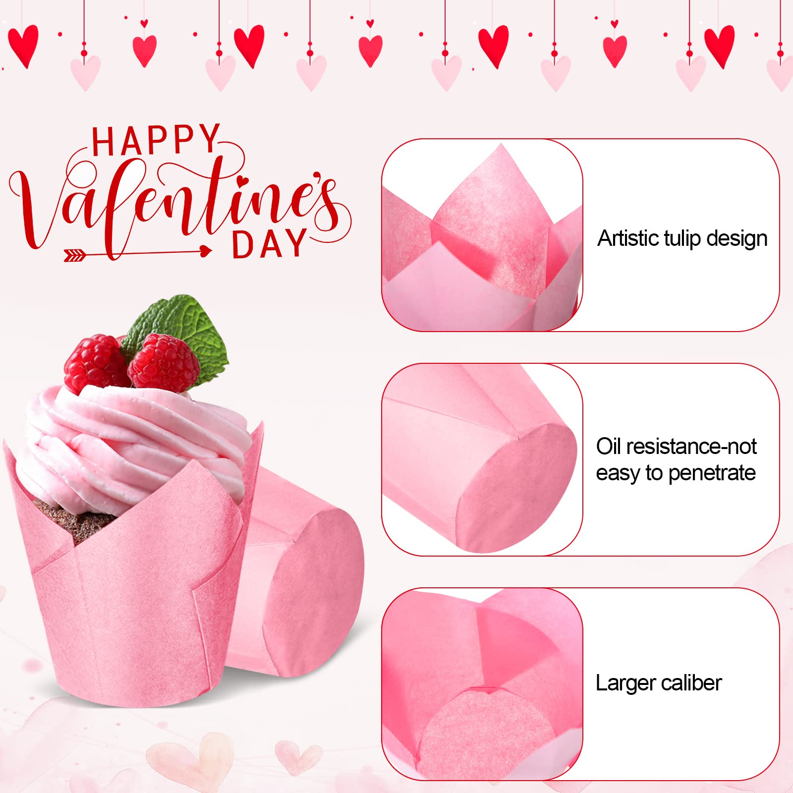 200 Pcs Tulip Cupcake Liners Muffin Baking Cupcake Liners Baking Cups Holders Heat Resistant Muffin Liners Wrappers For Wedding