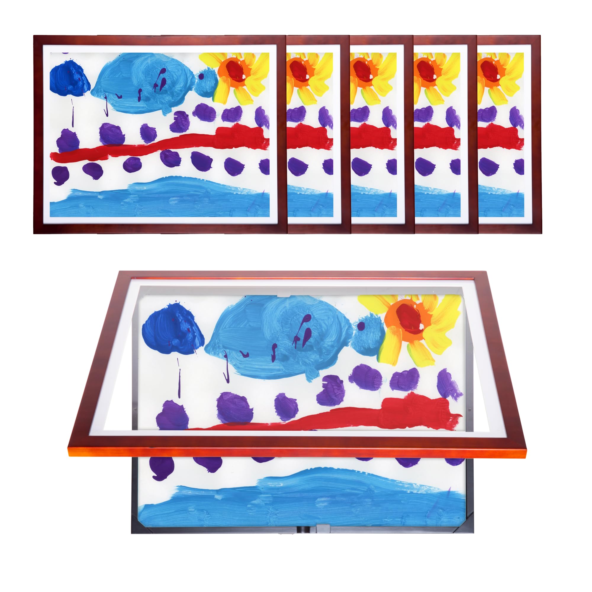 Dynamic Frames Front-Open Art Frame 6-Pack - for 18x24 Items, Store up to 50 Per Frame, Vertical or Horizontal, 20.88 x 26.88 Ou