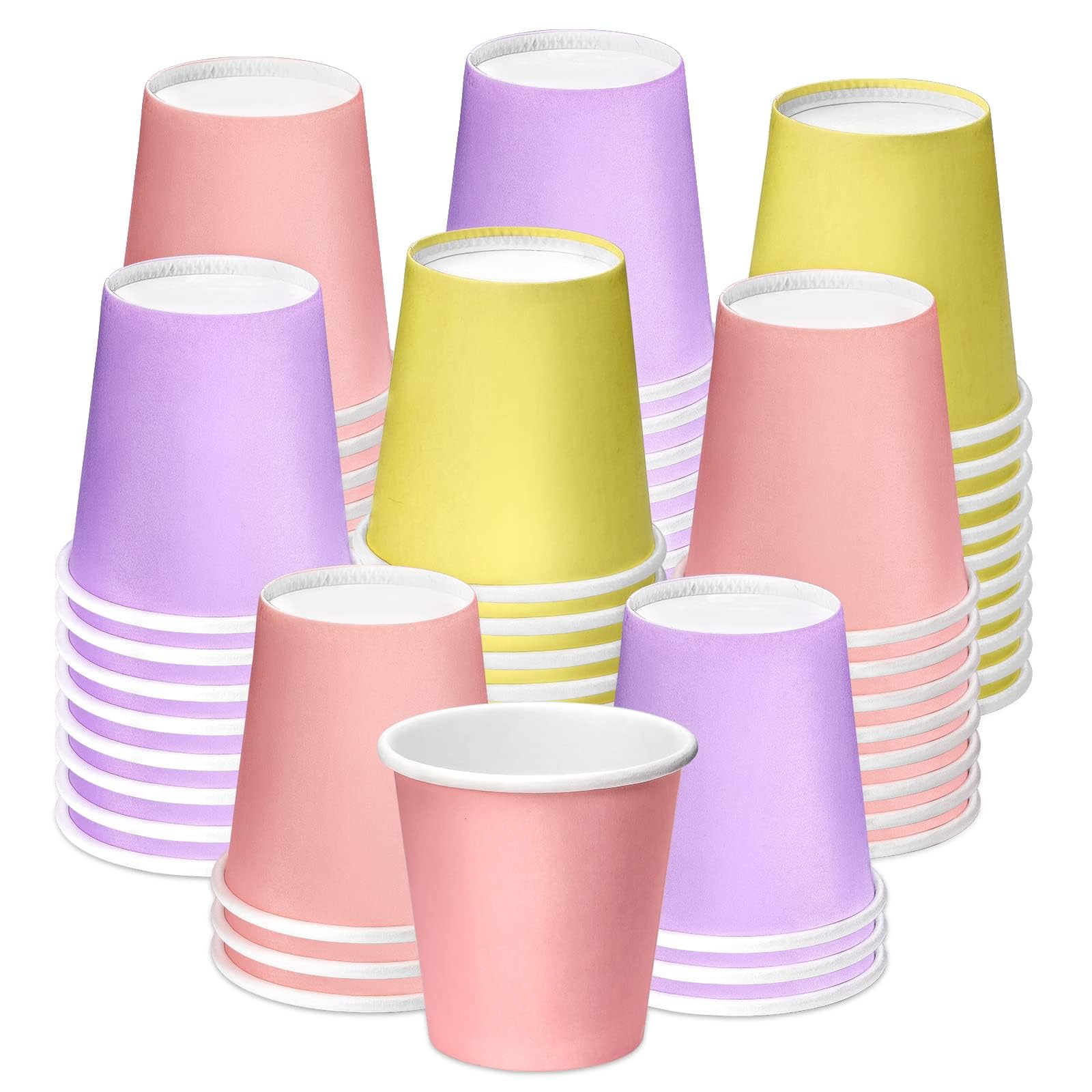 Huaiid 3oz Paper Cups Mouthwash Cups Bathroom Paper Cups Espresso Paper Cups Small Paper Cups for Snack Bathroom Espresso Perfect for Home Condos Rvs Campers(Colorful)  60 Count (Pack of 1)