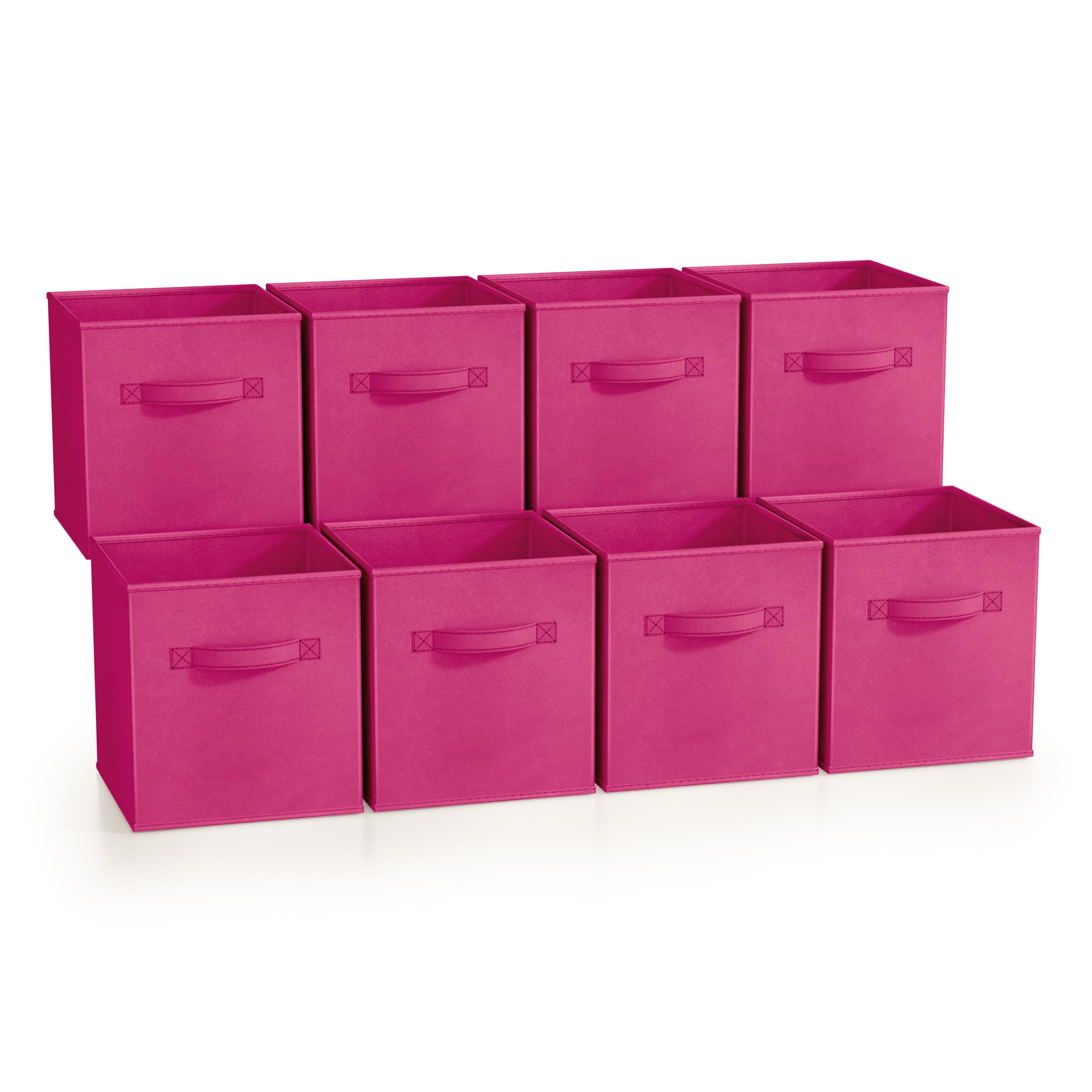 Sorbus Fabric Storage Cubes - 8 Foldable Storage Bins For Organizing Pantry, Cubbies, Toy Box - Clothes Storage & Closet Organiz