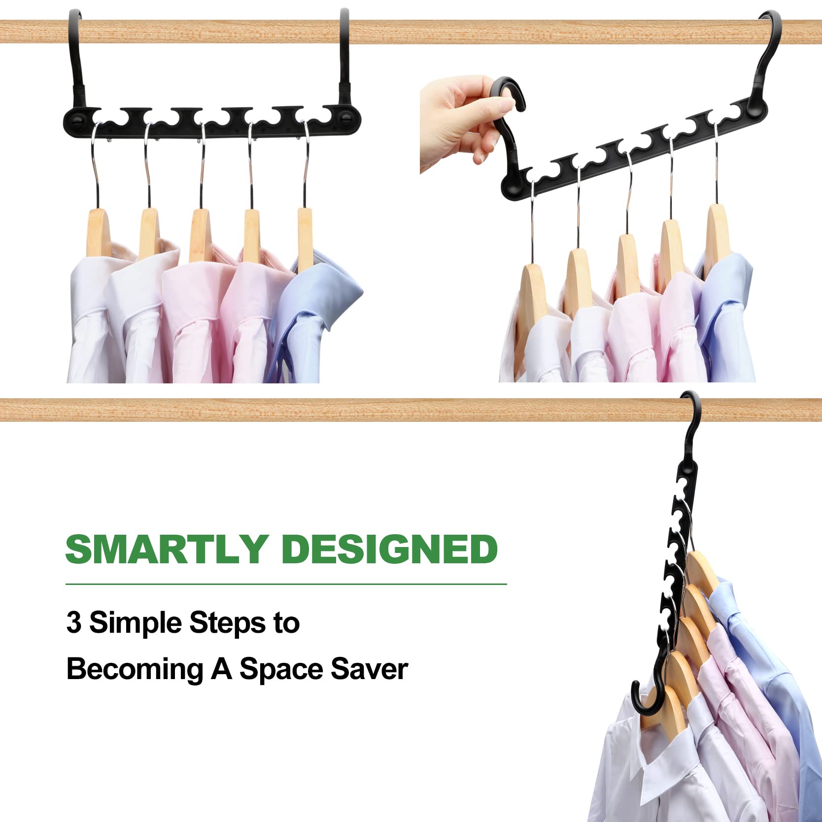12-Pack-Closet-Organizers-and-Storage Closet-Organizer-Hanger for Heavy Clothes Sturdy Closet-Organization-and-Storage-Hangers-Space-Saving for Wardrobe Dorm-Room-Essentials for College Students Girls