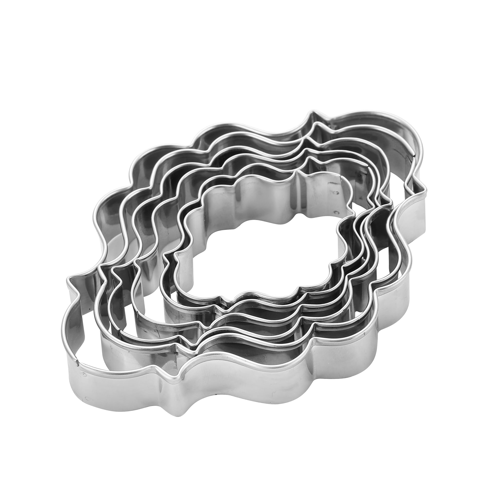Frame Cookie Cutters Set, 6 Sizes Stainless Steel Sandwiches Cutters Biscuit Molds for Kids,Sturdy Cutters for Cookies,Sandwiche