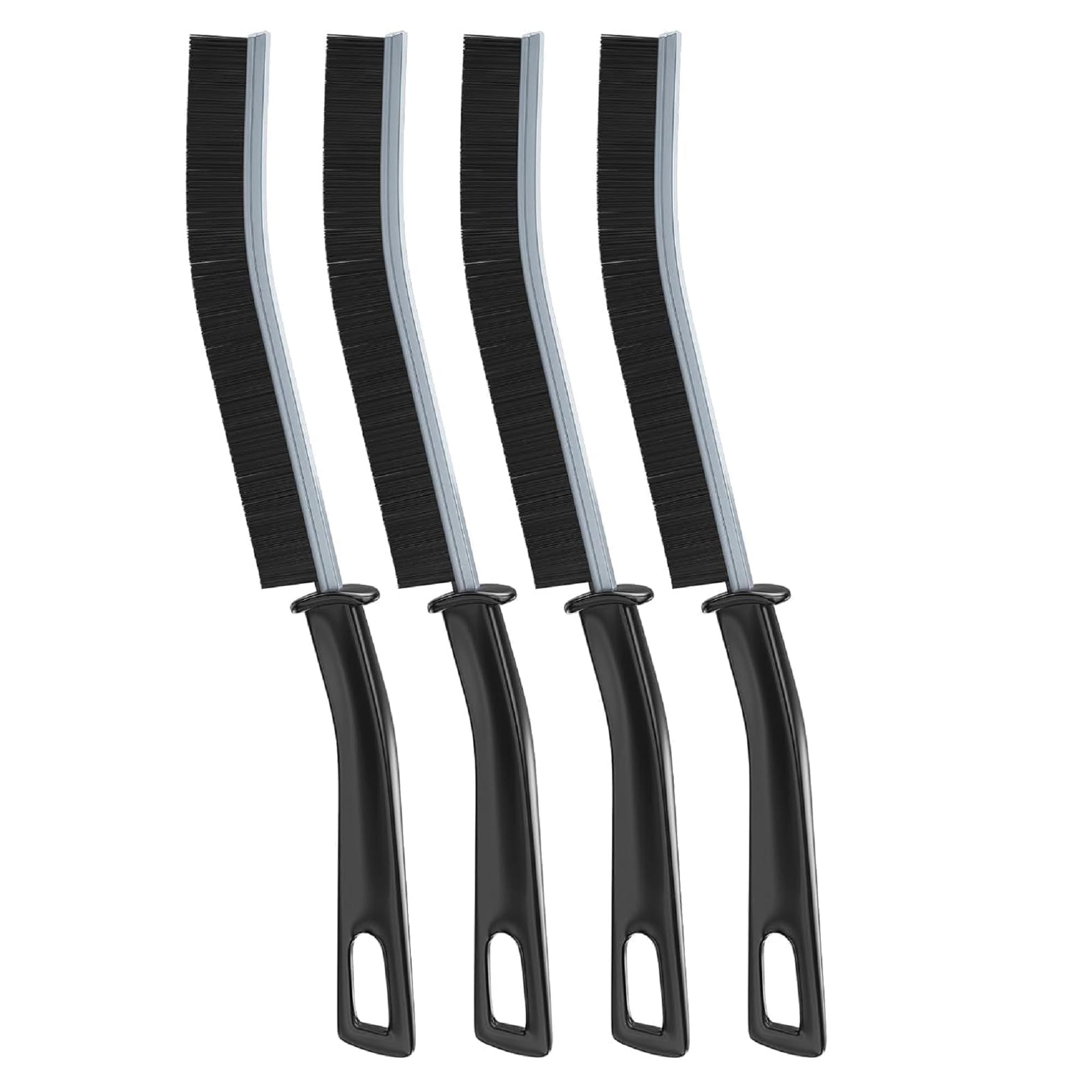 Veranco Cleaning Brush - Hard Bristle Crevice Cleaning Brush, 4Pcs, Black