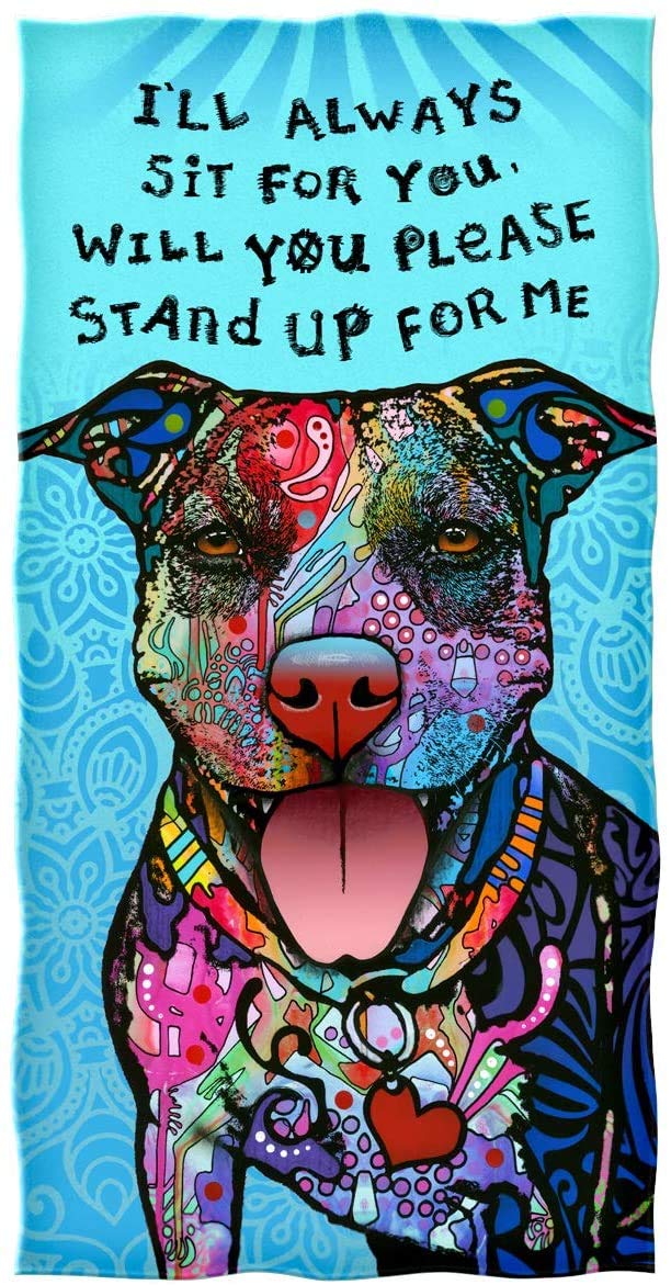 Dawhud Direct Colorful Dog Beach Towel For Women, Girls, Kids, Men, Dog Bath Towel Print 30'' X 60'' Pool Towel Super Soft Plush