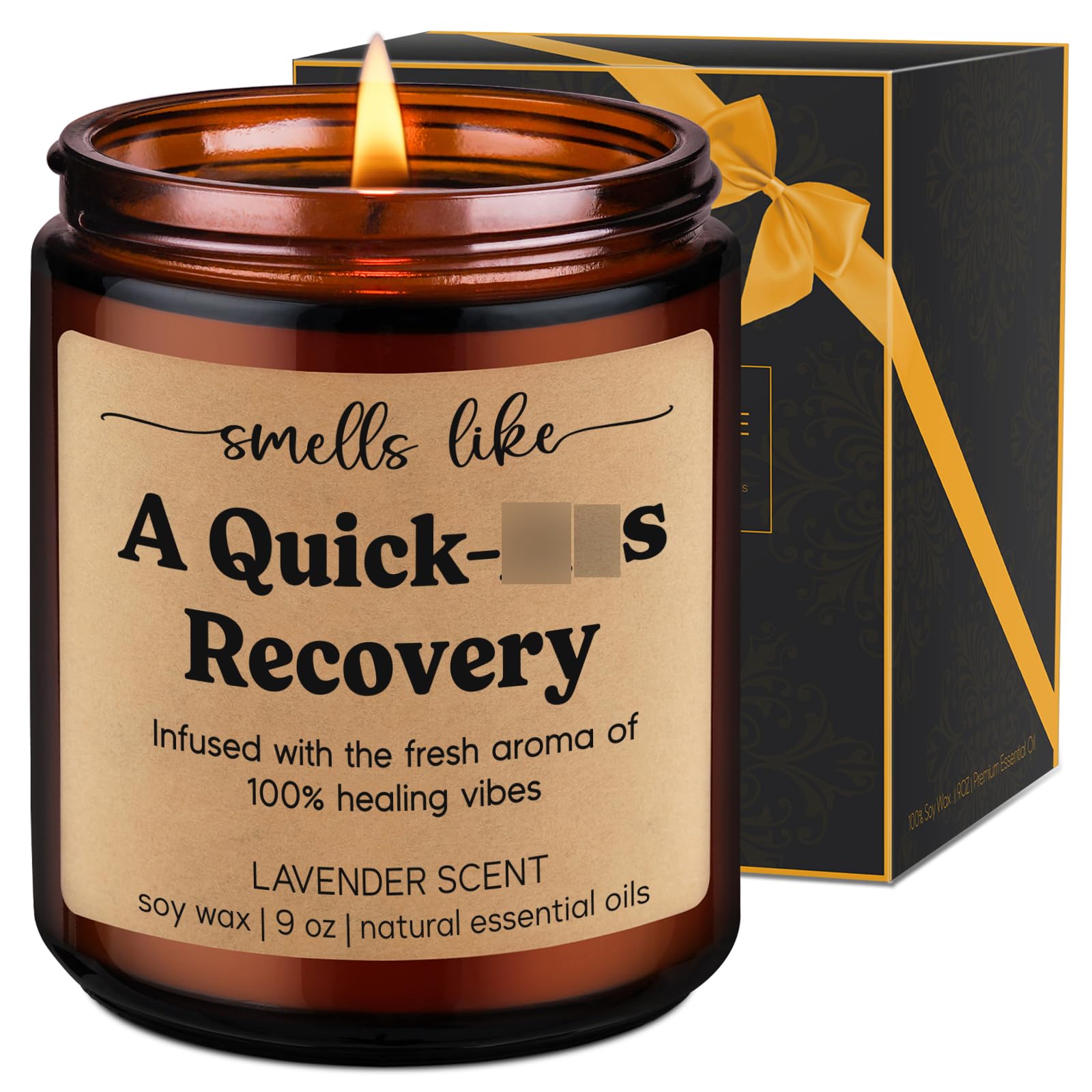 LEADO Get Well Candle, Surgery Recovery Gifts for Women, Men - After Surgery Gifts, Get Well Gifts, Comfort Gifts - Funny Cancer