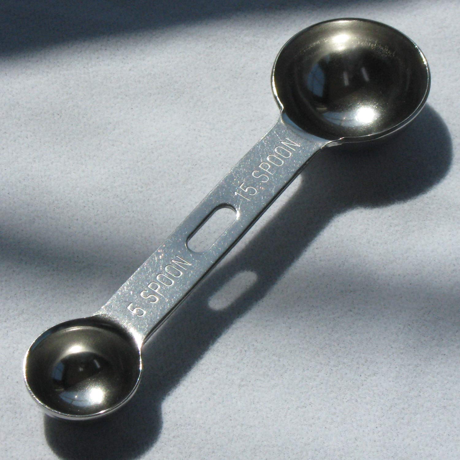 Nagao Tsubamesanjo Extra Thick Double Measuring Spoon, 0.2 Fl Oz (5 Cc), 0.5 Fl Oz (15 Cc), 18-8 Stainless Steel, Made In Japan