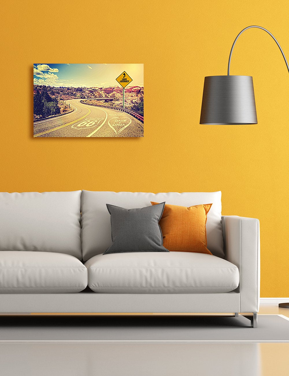 Ipic - Love Journey Personalized Canvas Print Artwork For Romantic Anniversary And Wedding Gifts; 24X16