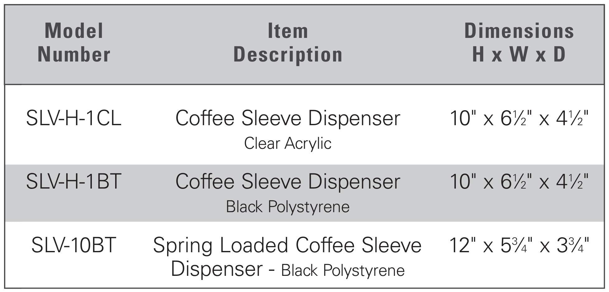 Dispense-Rite Slv-H-1Bt Countertop Coffee Sleeve Dispenser, Black