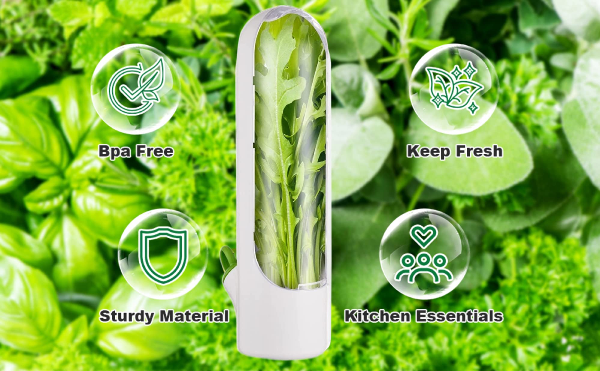 Herb Saver For Refrigerator, Fresh Herb Keeper, Herb Saver Pod Containers, Herb Fresh Keeper For Refrigerator,Herb Storage For C