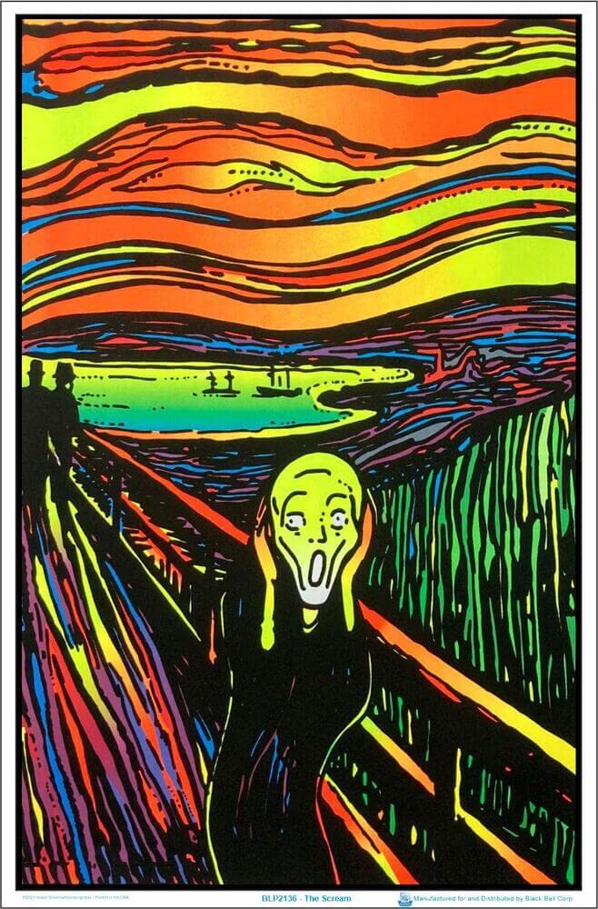 The Scream - Blacklight Poster - 23''X 35''