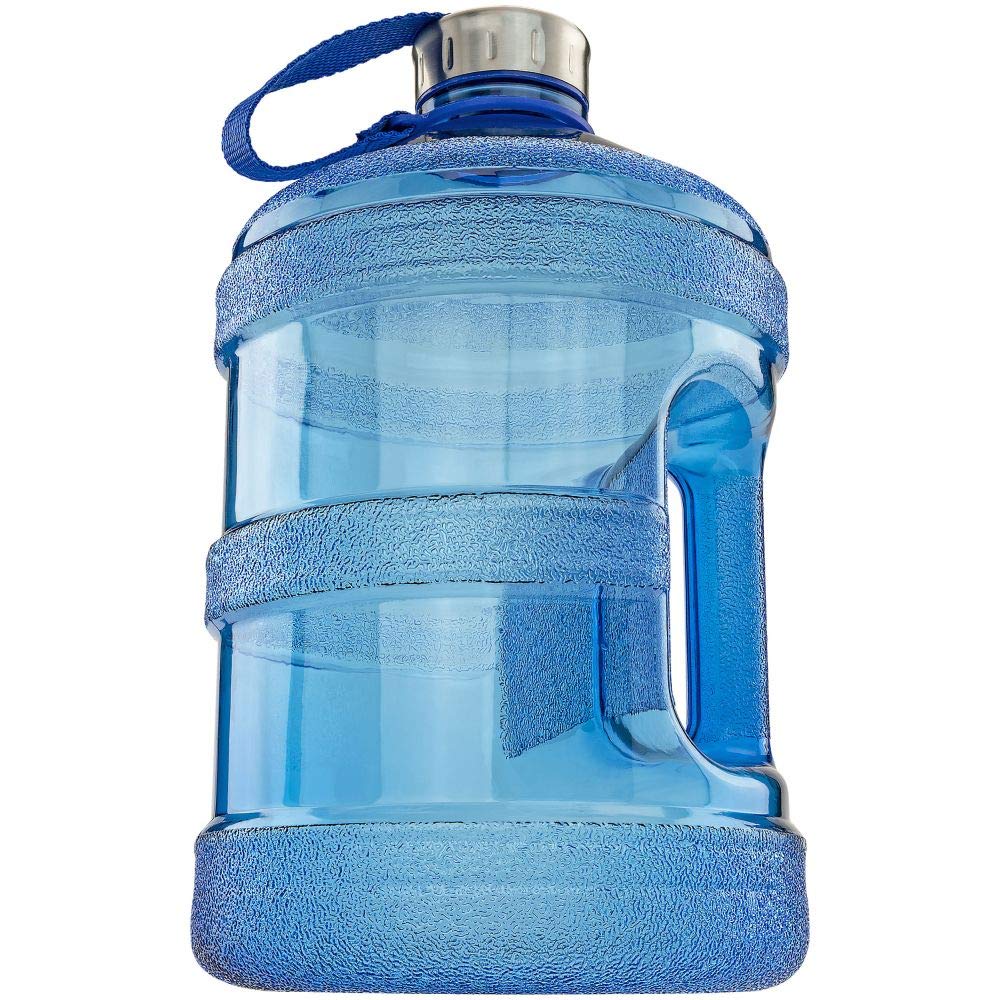Southern Homewares SH-10323 1 Gallon BPA Free Plastic Water Bottle for Cold Liquids With Attached Leak Proof Screw Lid-For Gym O