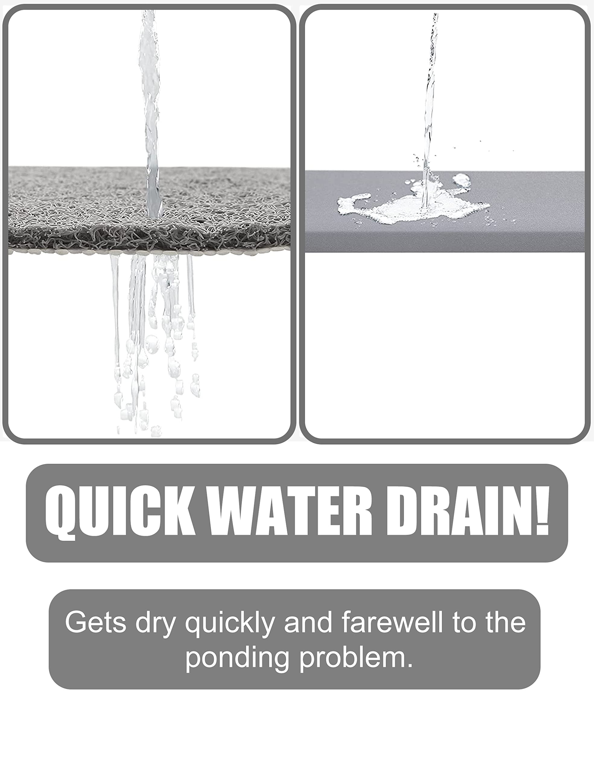 Bathroom Shower Mat Non-Slip Soft Pvc Supportive Textured Quick Drain Loofah Foot Massage Multifunctional Floor Mat For Home & H