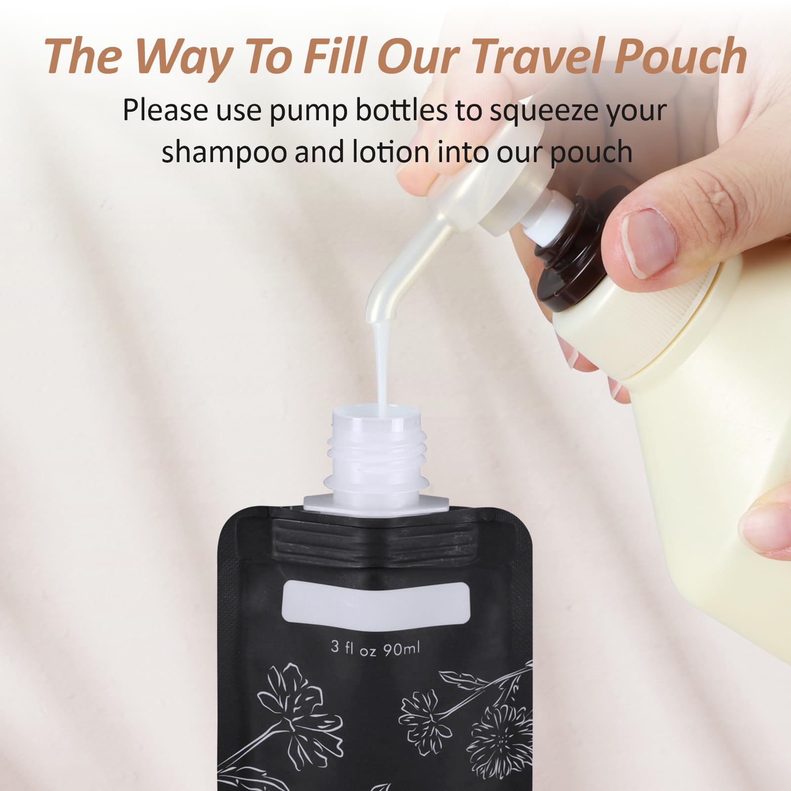 Packism Travel Containers For Liquids - 12 Pack Leak Proof 3Oz Tsa Approved Liquid Travel Pouches, Stand Up, Slim & Lightweight