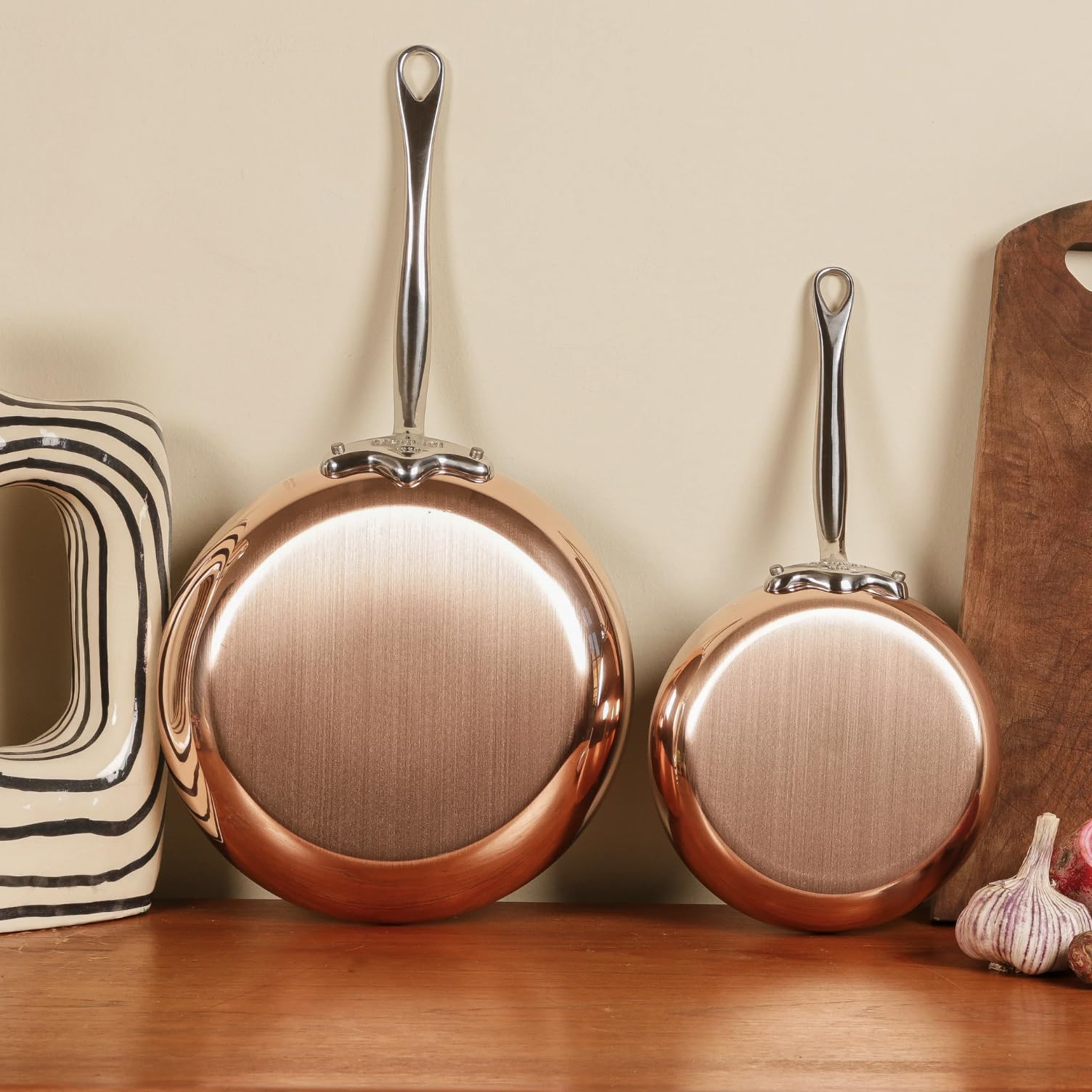 Mauviel M'Heritage 150 S 1.5Mm Polished Copper & Stainless Steel Roasting Pan With Rack, And Cast Stainless Steel Handles, 15.7