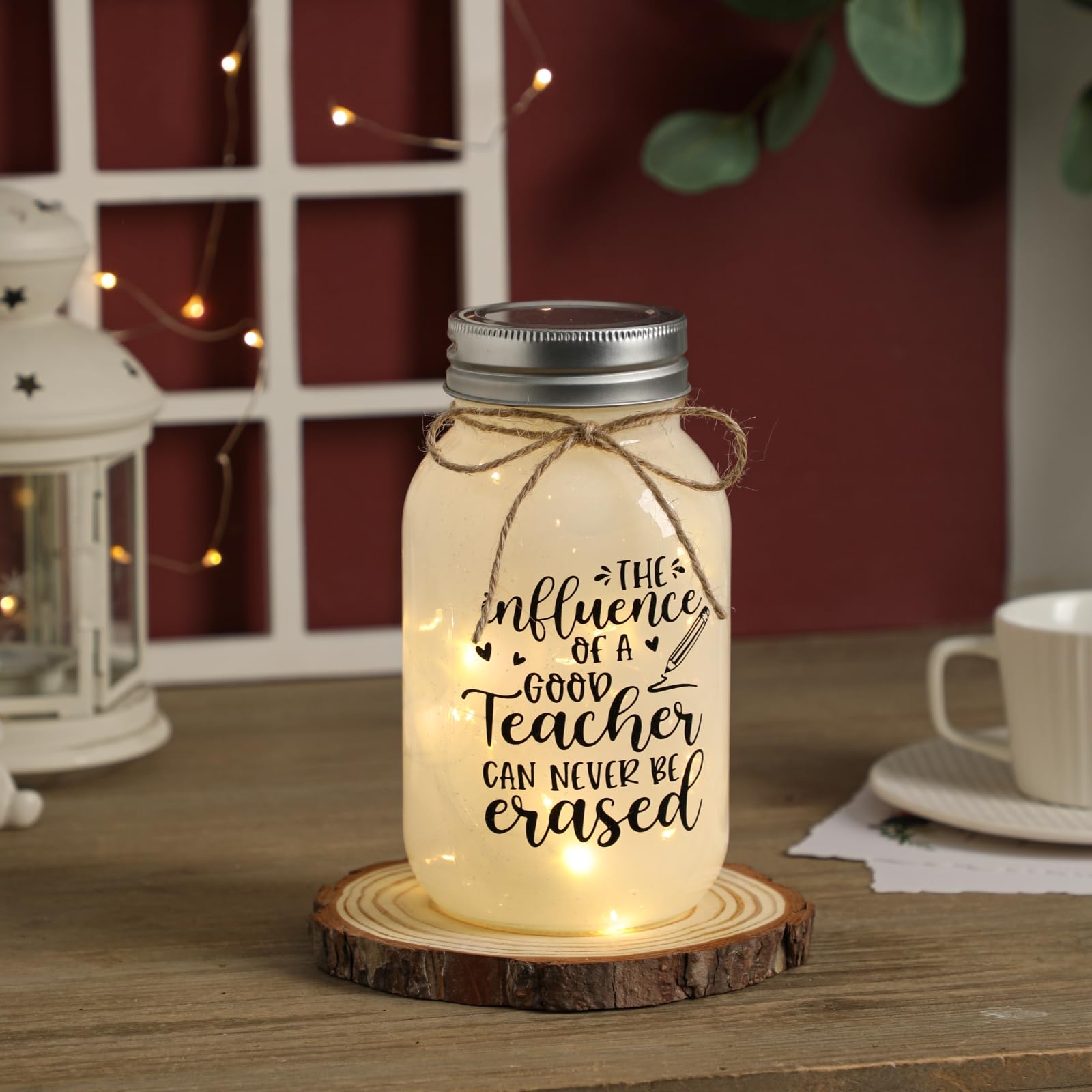 Teacher Appreciation Gift, Mason Jar Night Lights for Teachers, Graduation Thank You Gifts, Teachers Appreciation Week Gift, Chr