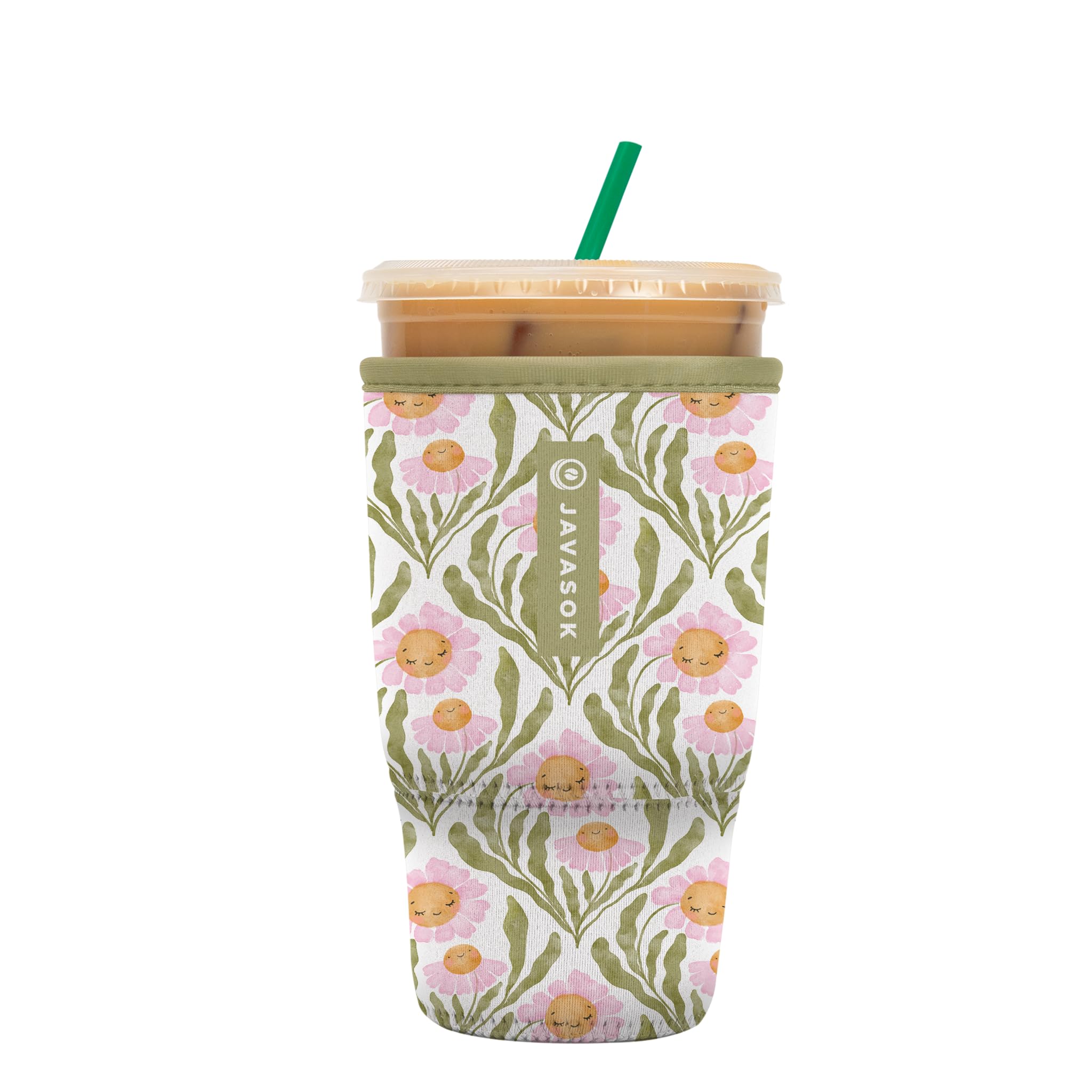 Sok It JavaSok Iced Coffee & Cold Soda Insulated Neoprene Cup Sleeve (Little Sprout, Large: 30-32oz)
