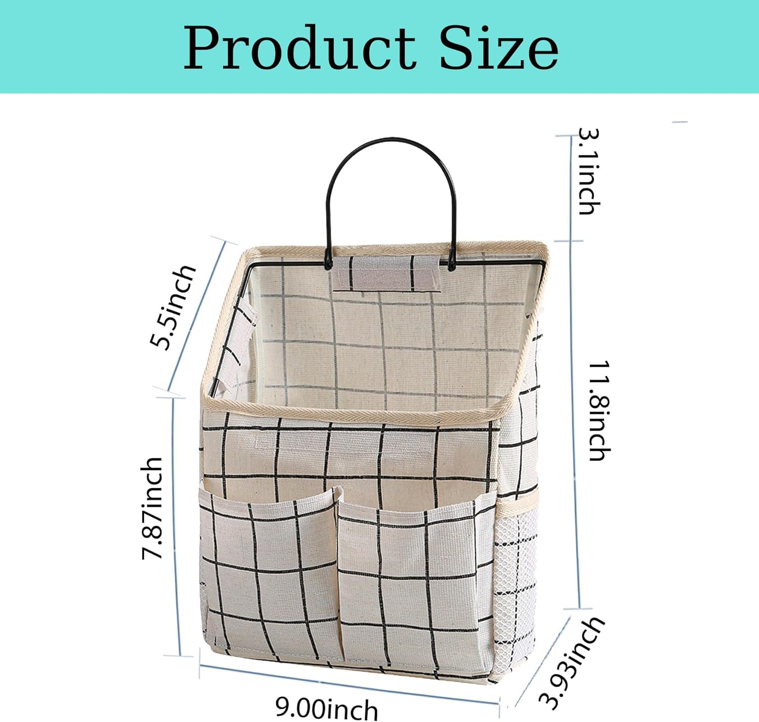 2 Pack Wall Hanging Storage Bag,Wall Hanging Organizer Bags With Pockets, Wall Organizer Storage For Dormitory Bathroom Bedroom
