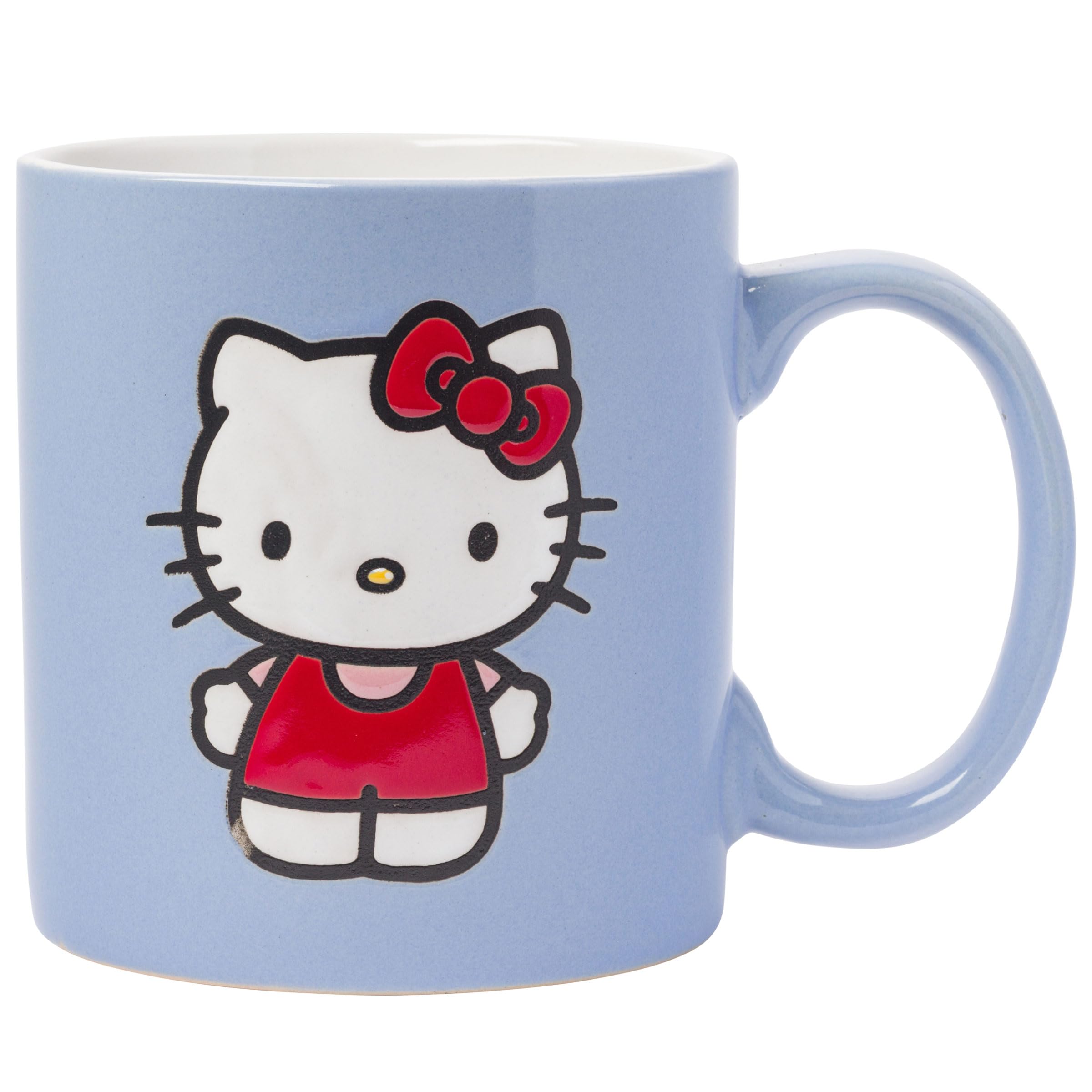 Silver Buffalo Sanrio Hello Kitty Wax Resist Ceramic Mug, 20 Ounces