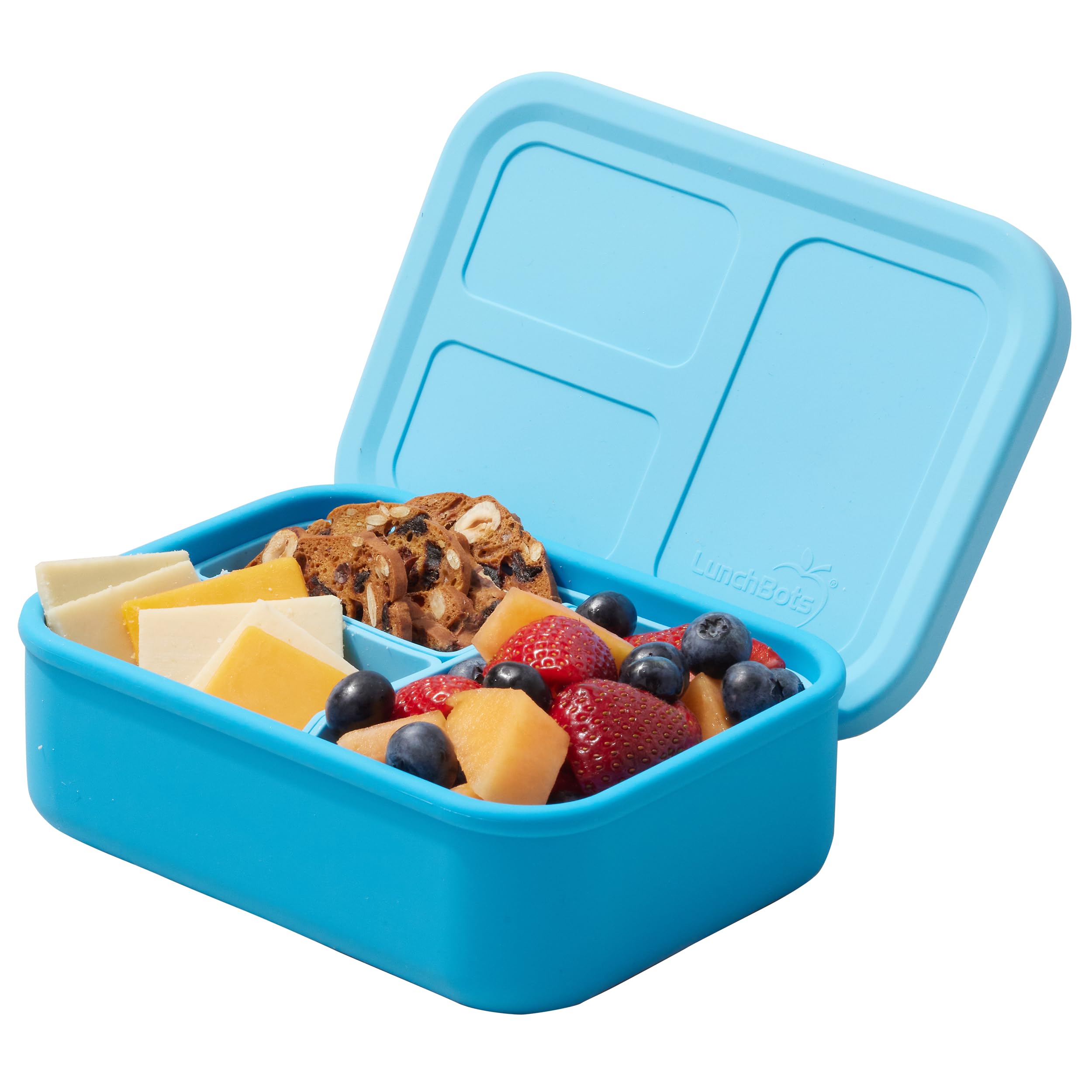Lunchbots Build -A- Bento Lunch Box, Silicone Bento Box For Kids, Multi-Compartment Lunch Container, Oven & Dishwasher Safe, Bpa