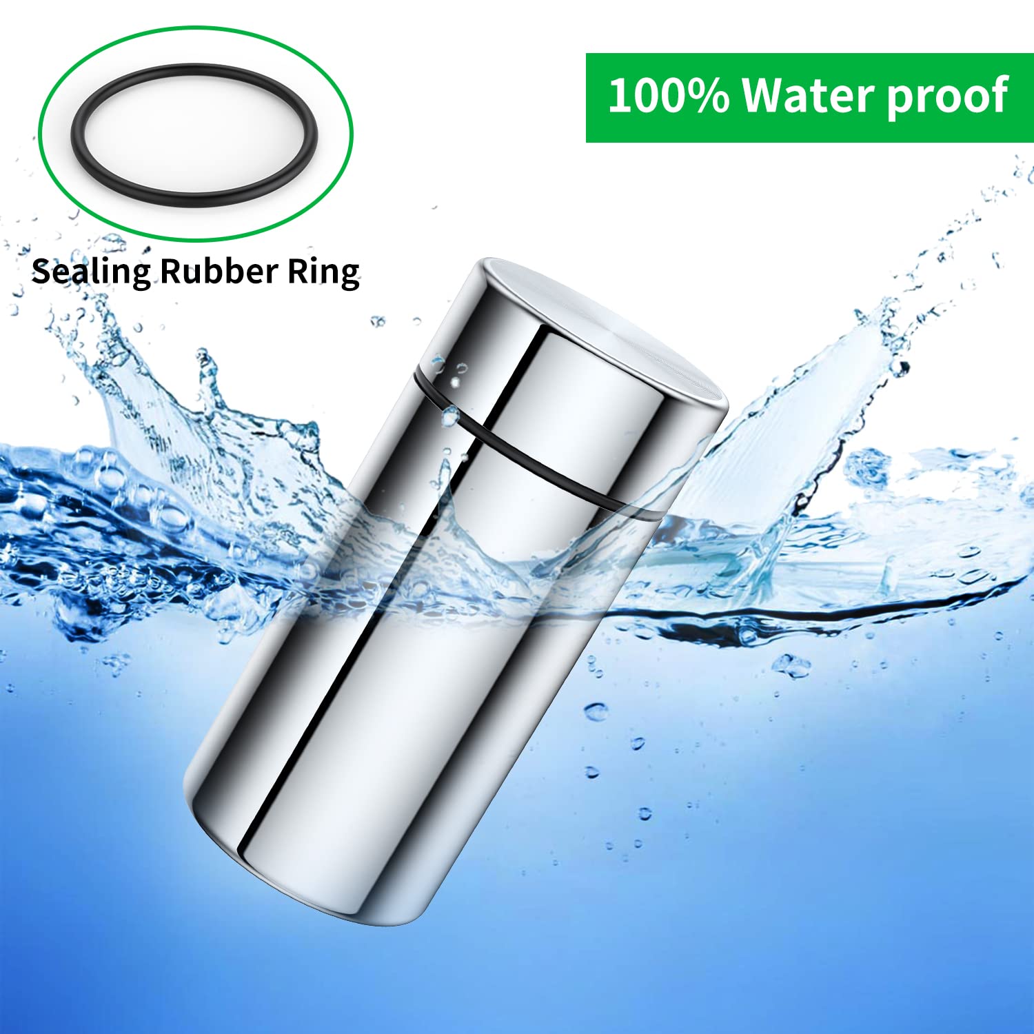 Portable Aluminum Storage Jar 3-Pack,Airtight Smell Proof Container, Metal Waterproof Small Bottle Multipurpose Container For Co