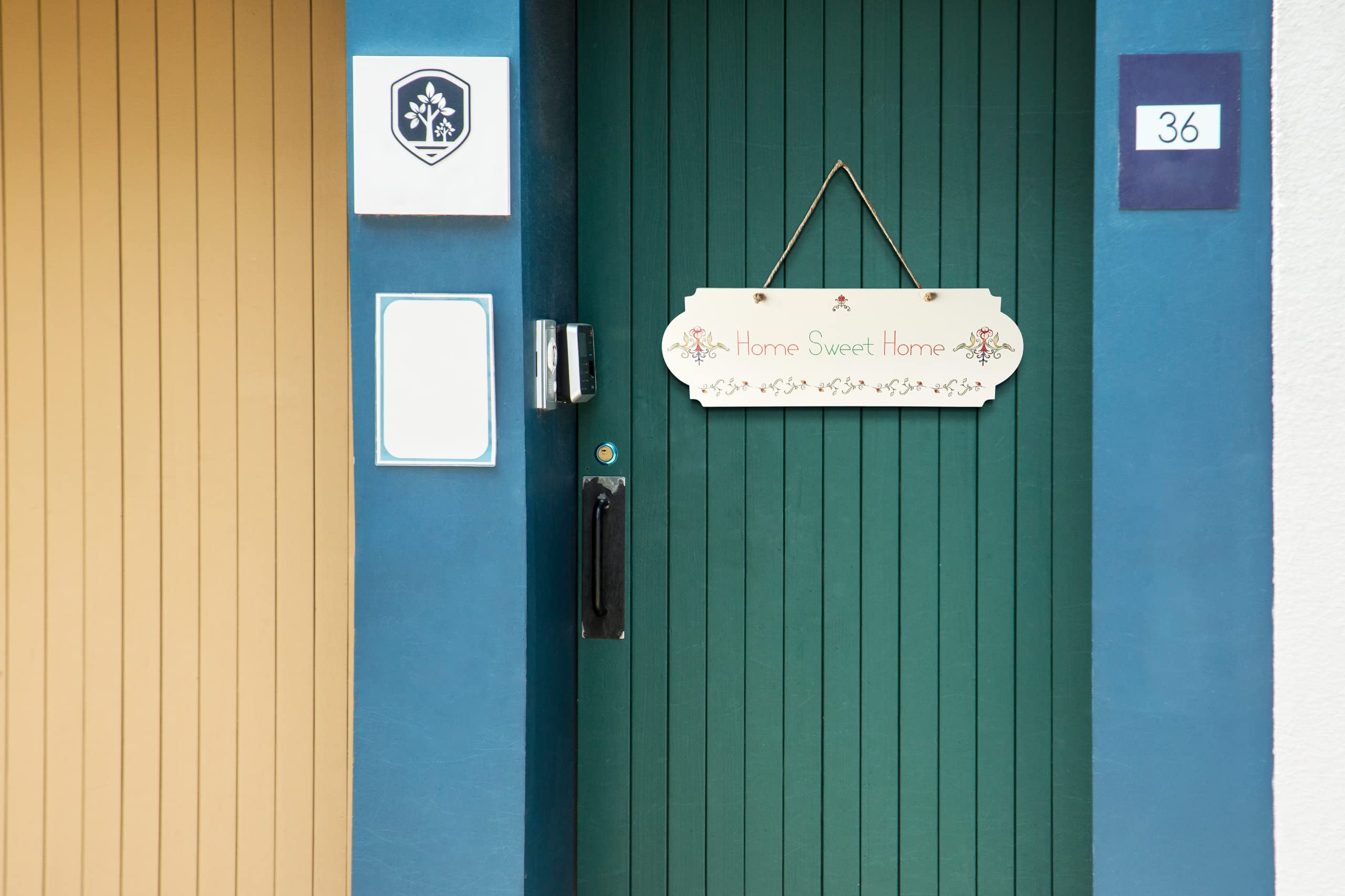 Chalk My Theme Home Sweet Home Wall Hanging For Entrance Door And Home, Wood Print Aesthetic Home Decorative Wooden Art Gift For