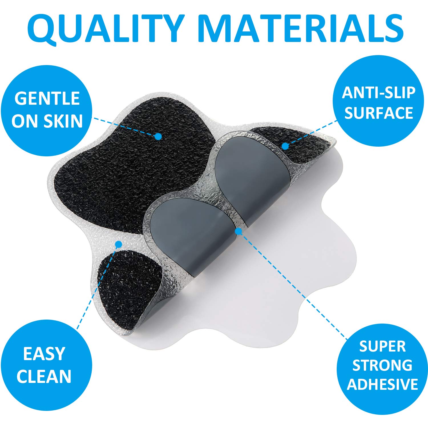 Mudder 20 Pcs Non Slip Bathtub Stickers Shower Floor Non Slip Sticker Adhesive Paw Decals Treads Non Slip Stickers For Tubs Anti