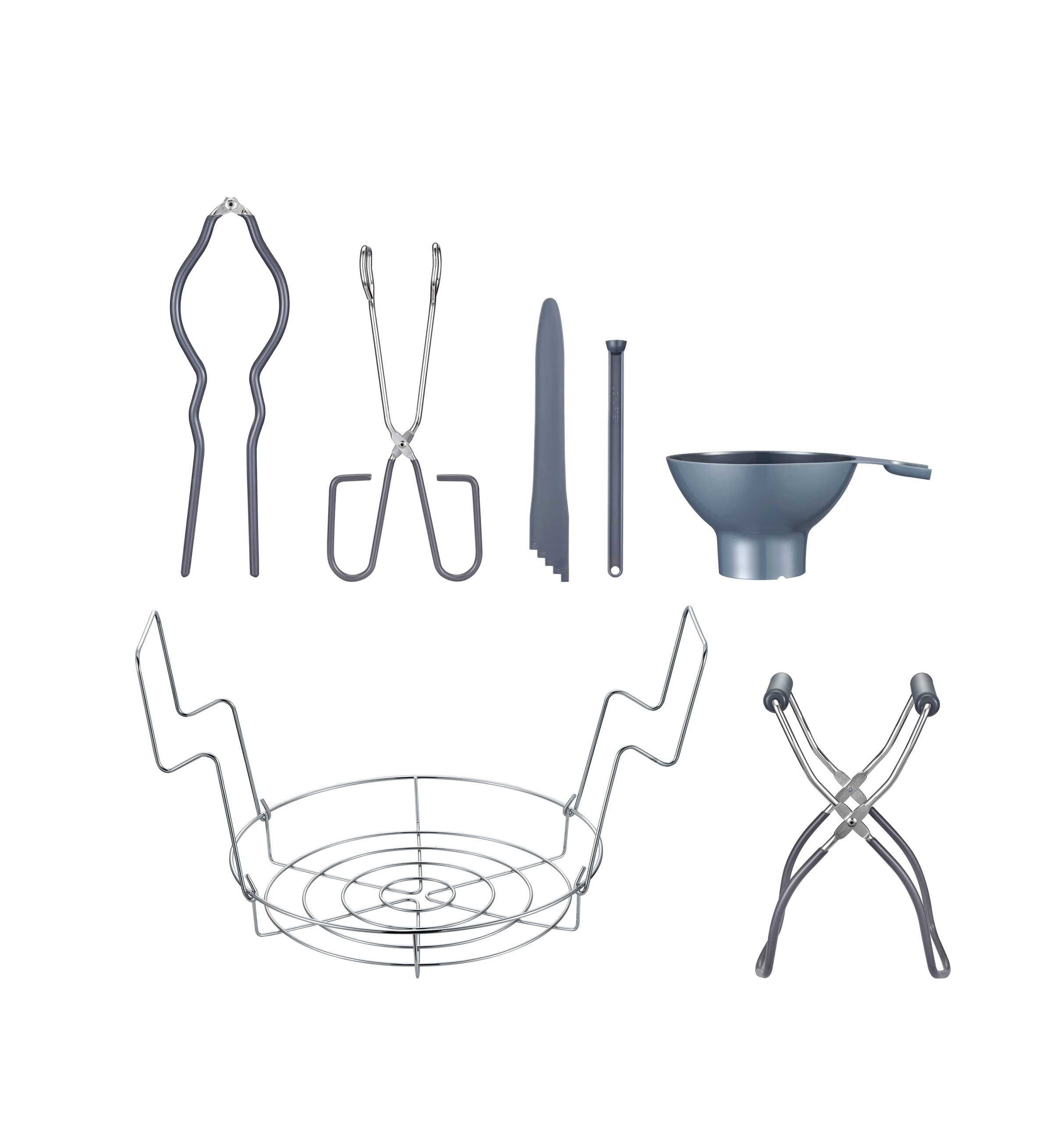 Concord 7 Pieces Premium Stainless Steel Canning Set Starter Kit W/Rack. No Rust, Extra Stability. Bulk Packs (Canning Set)