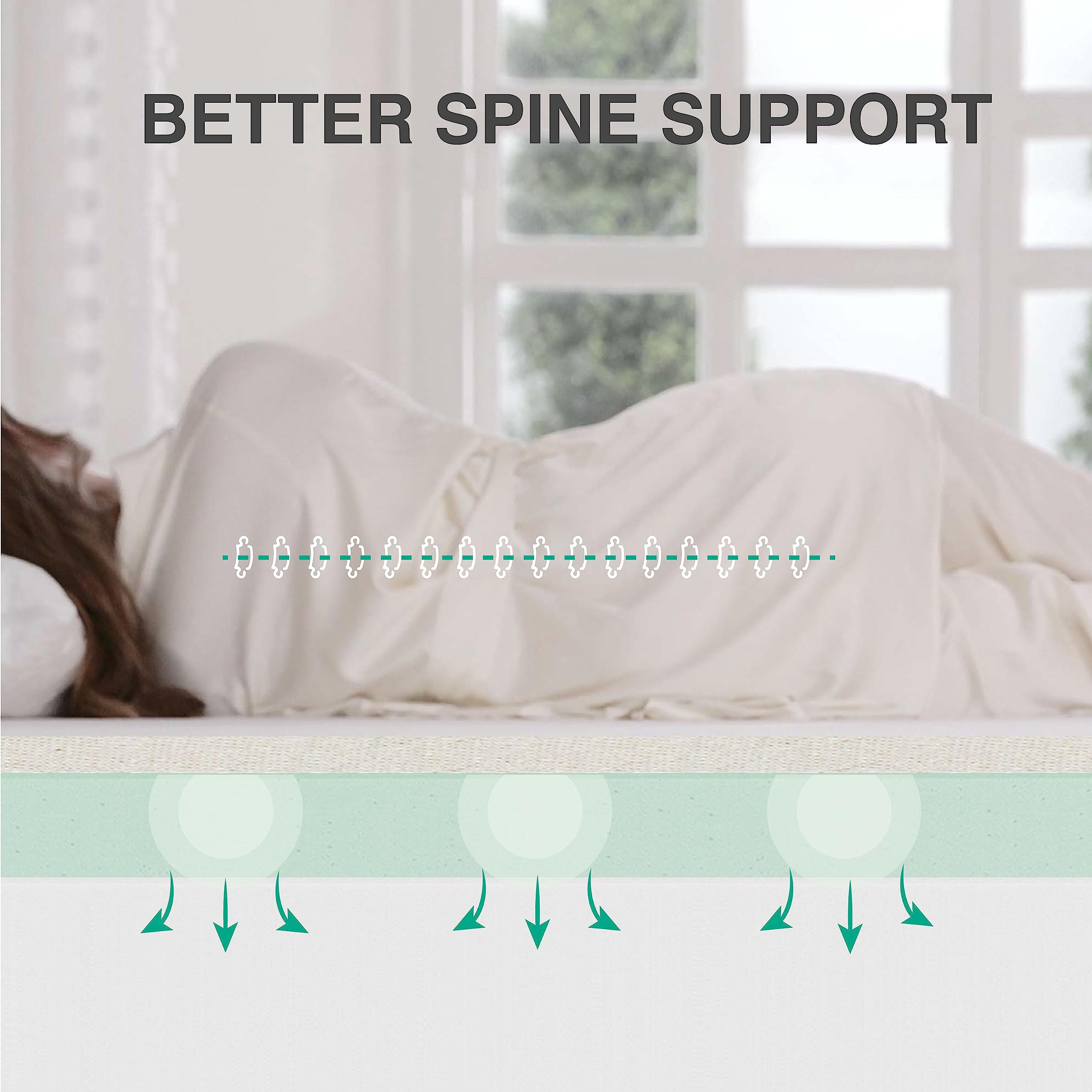 Dyonery Queen Mattress 10 Inch Green Tea Memory Foam Queen Mattress In A Box, Certipur-Us Certified Fiberglass Free Mattress, Co