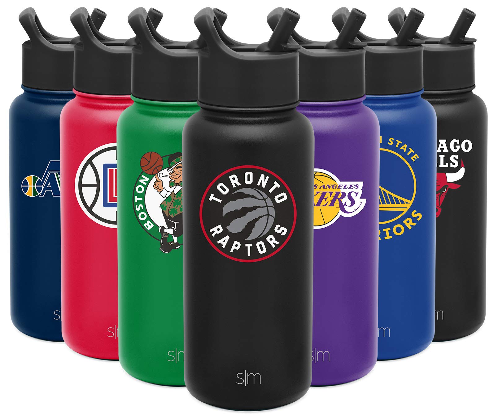 Simple Modern Officially Licensed Nba Toronto Raptors Water Bottle With Straw Lid | Vacuum Insulated Stainless Steel 32Oz Thermo