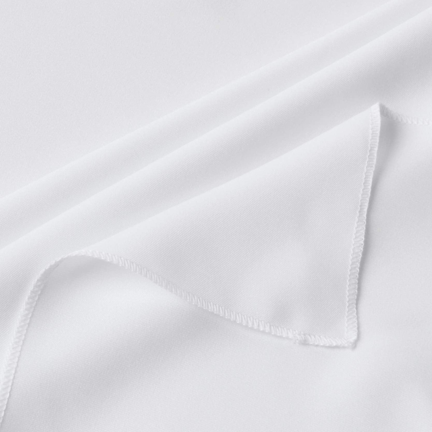 LA Linen Polyester Poplin Square Tablecloth  52 by 52-Inch  White