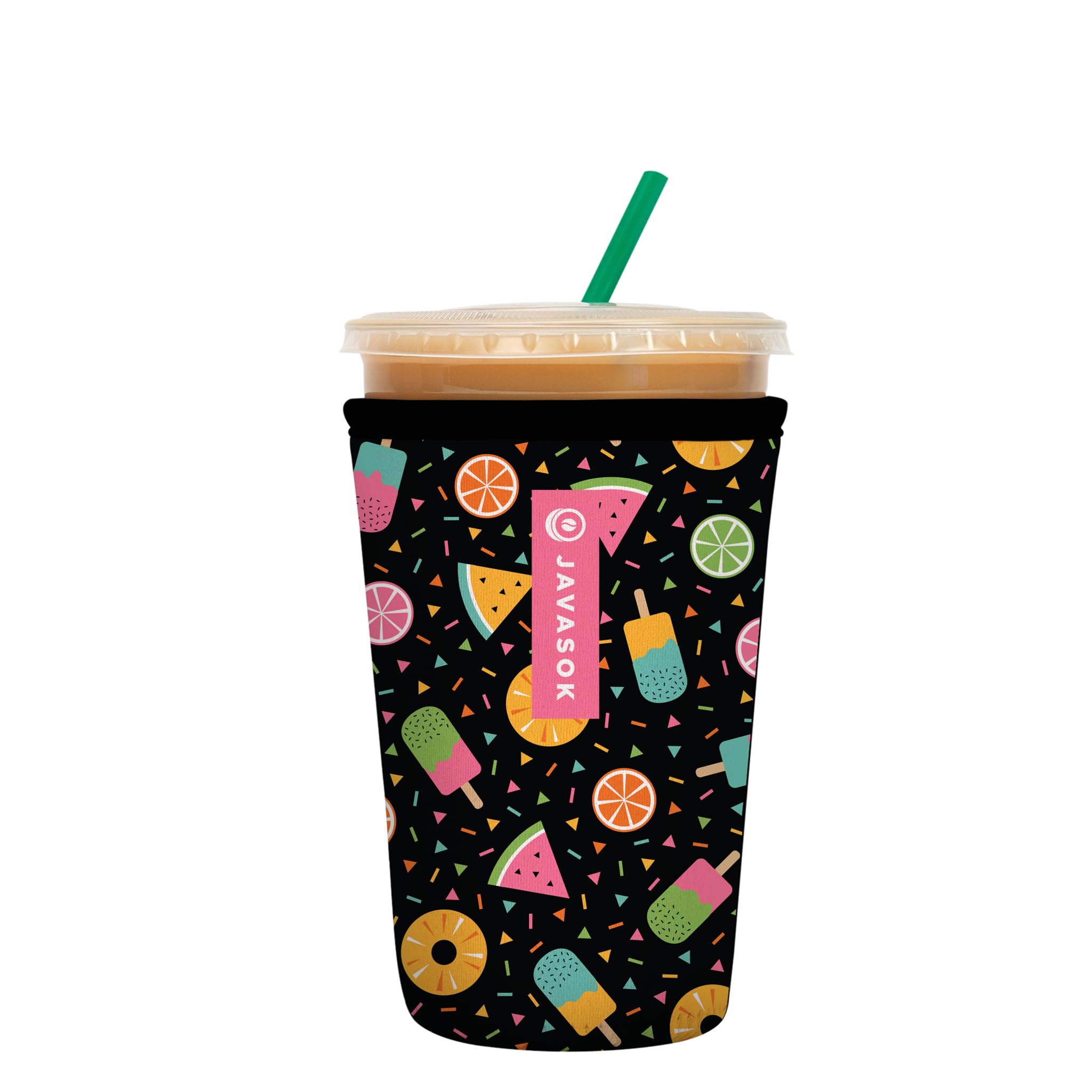 Sok It Java Sok Iced Coffee & Cold Soda Insulated Neoprene Cup Sleeve (Summer Sweets, Medium: 22-28oz)