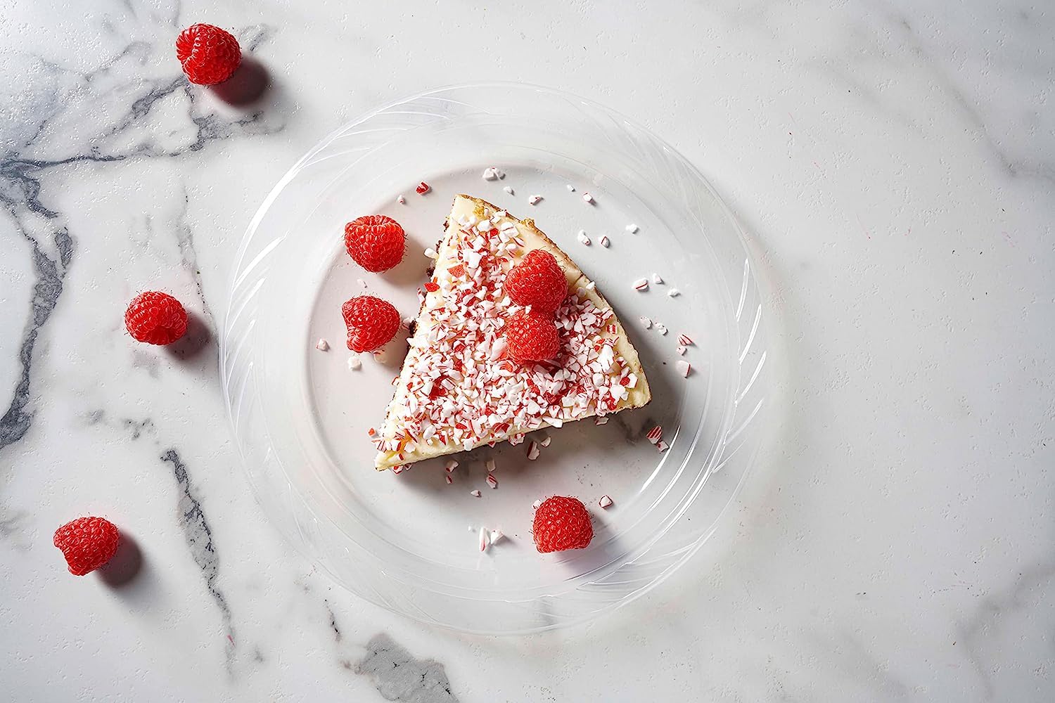 Munfix 6 Inch Clear Plastic Plates 100 Bulk Pack - Disposable Cake Plates For Dessert & Appetizers, Bbq, Party, Travel And Event