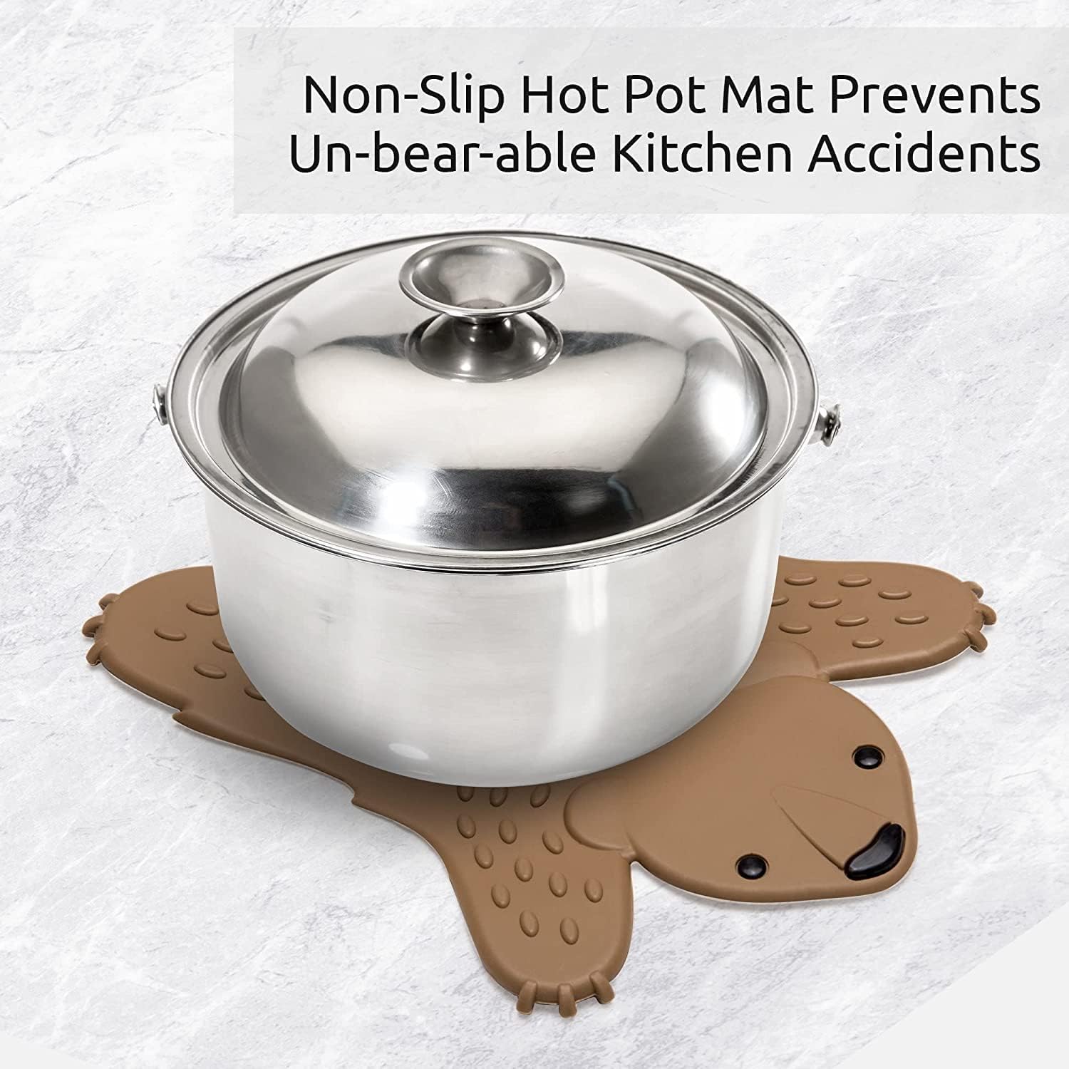 Ototo Trivet For Kitchen Counter - Hot Pot Holder Trivet For Table - Bpa Free Hot Pads For Kitchen Counter - Heat Resistant Sili