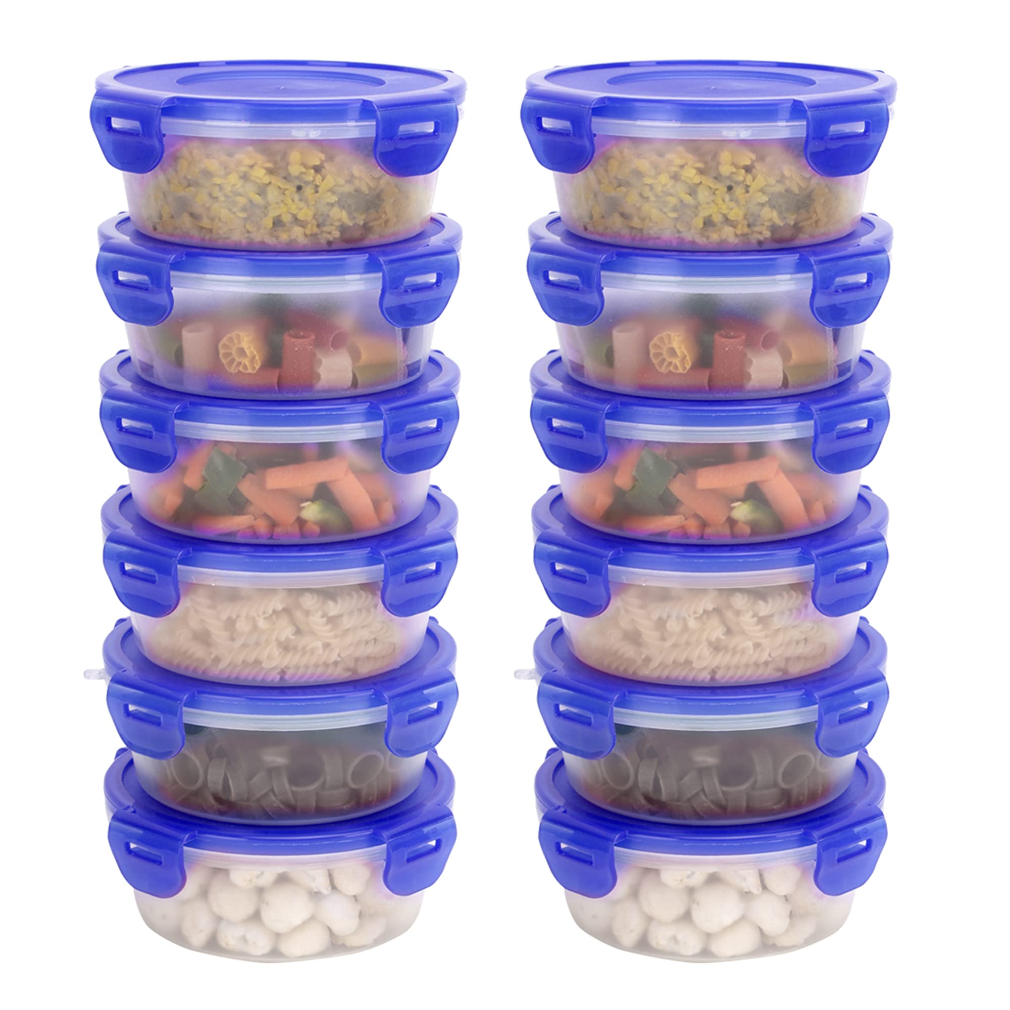Cutting Edge Nesterware 500Ml Stackable Food Container (Set Of 12, Blue)