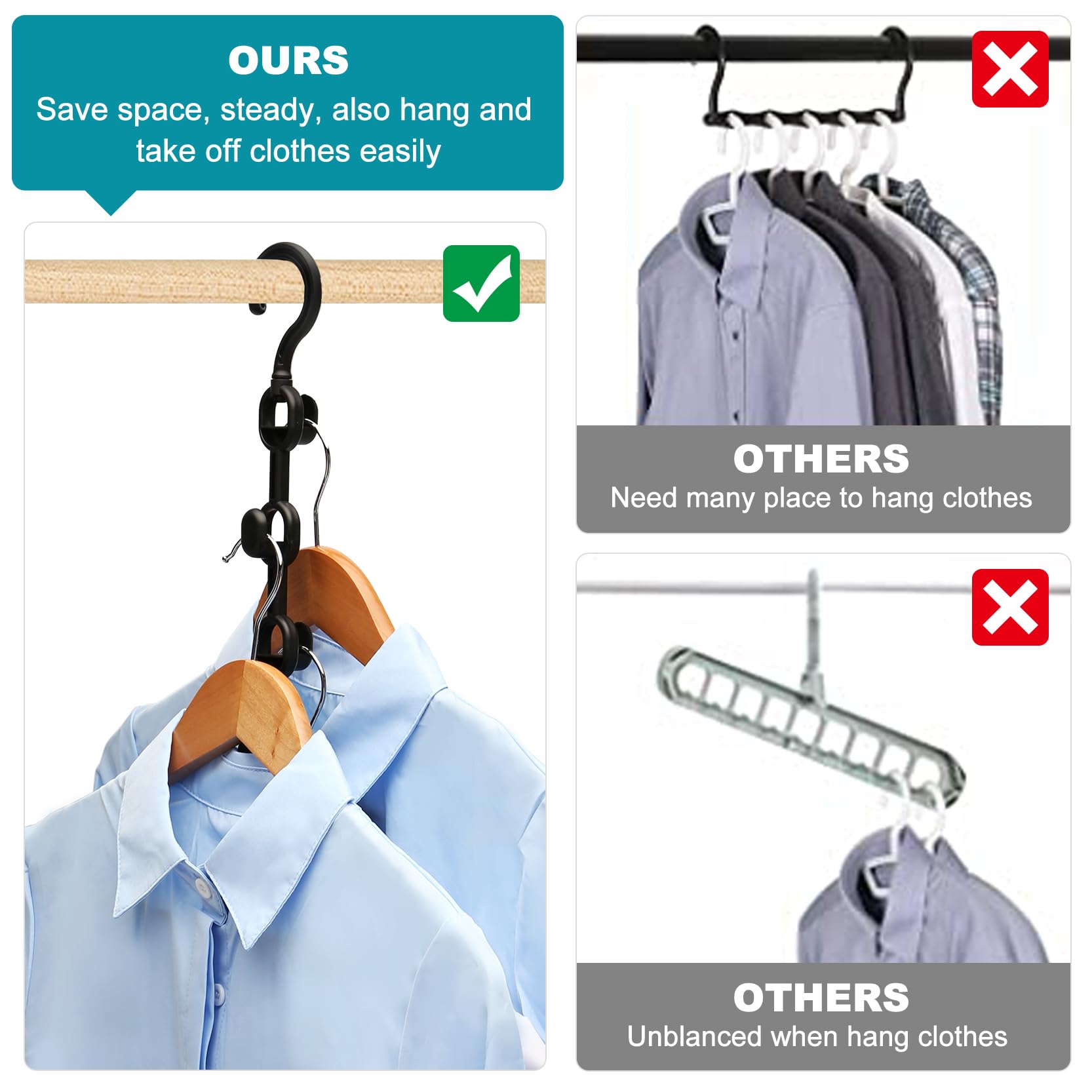 Closet Organizers And Storage,Upgraded Organization And Storage Clothes Hanger,10 Pack College Dorm Room Essentials,Sturdy Space