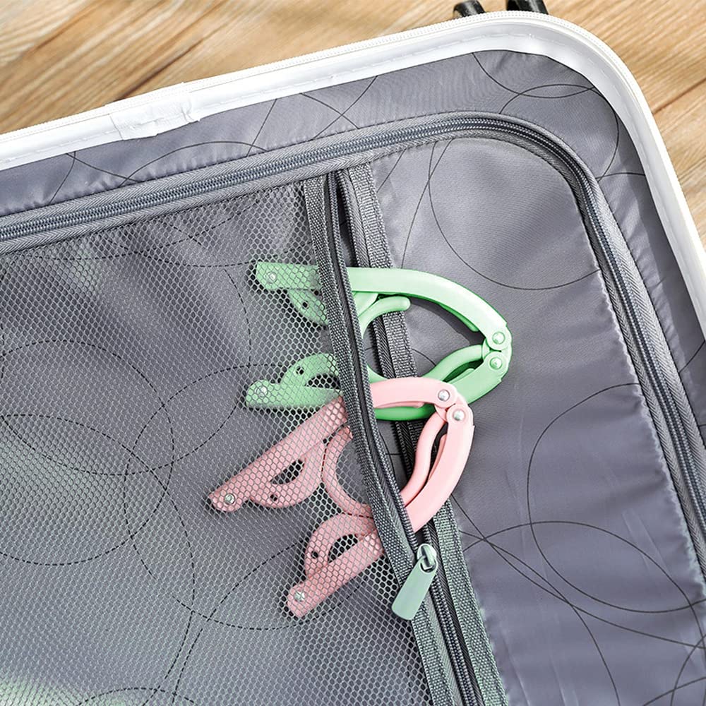 Heshebuy 12pcs Travel Folding Hanger, Multifunctional Portable, Colorful, Model IL_HG0317