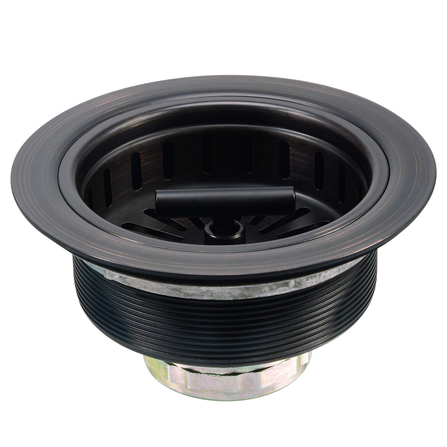 Kone 3-1/2 Inch Bronze Kitchen Sink Drain Oil Rubbed Bronze Stainless Steel Sink Drain Assembly Kit With Strainer Basket/Drain S