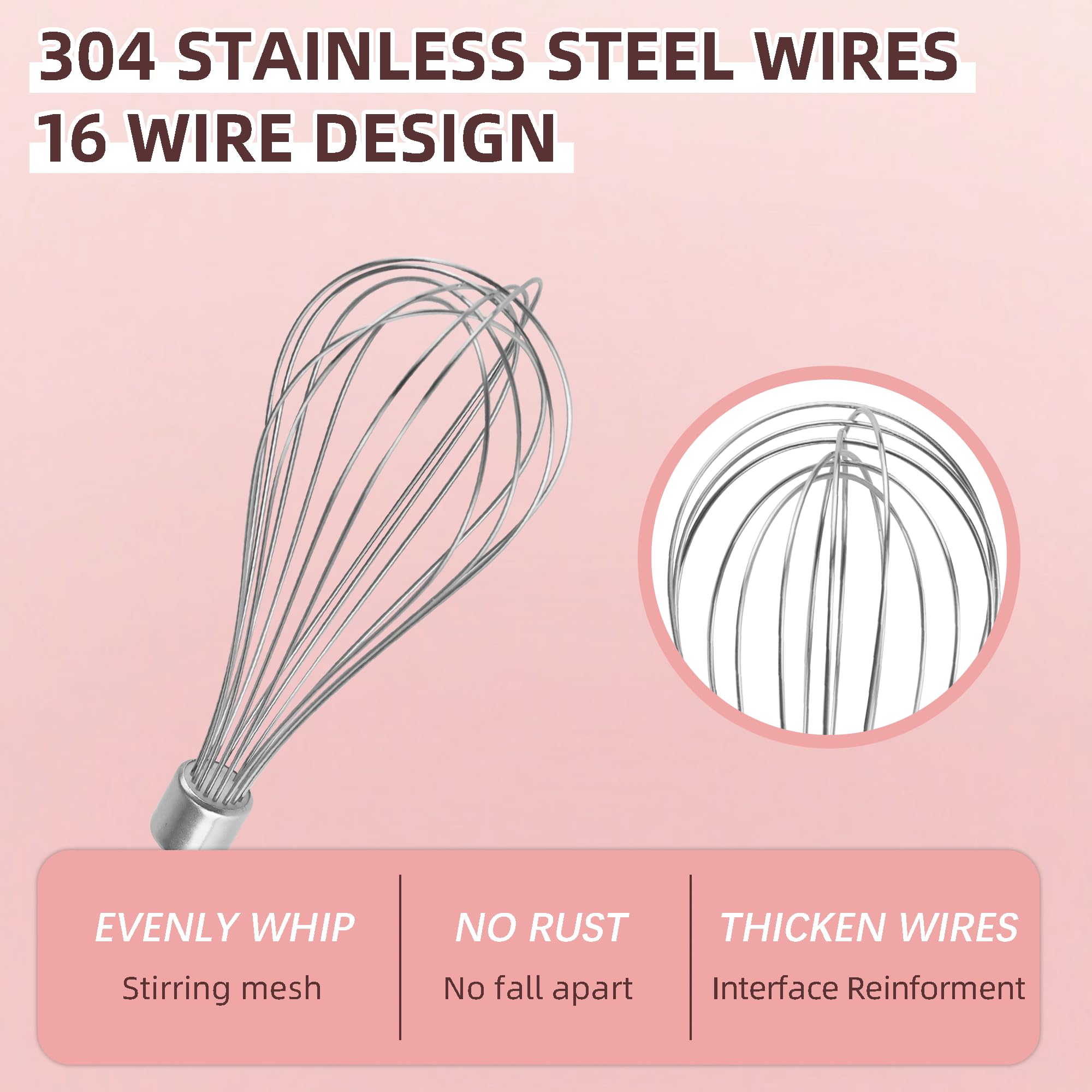 Khmpw Stainless Steel Pro Whisk-Kitchen Hand Mixer Whisk Attachments Khm512Bm Khm2B Ap5644233 Khm3 Khm5