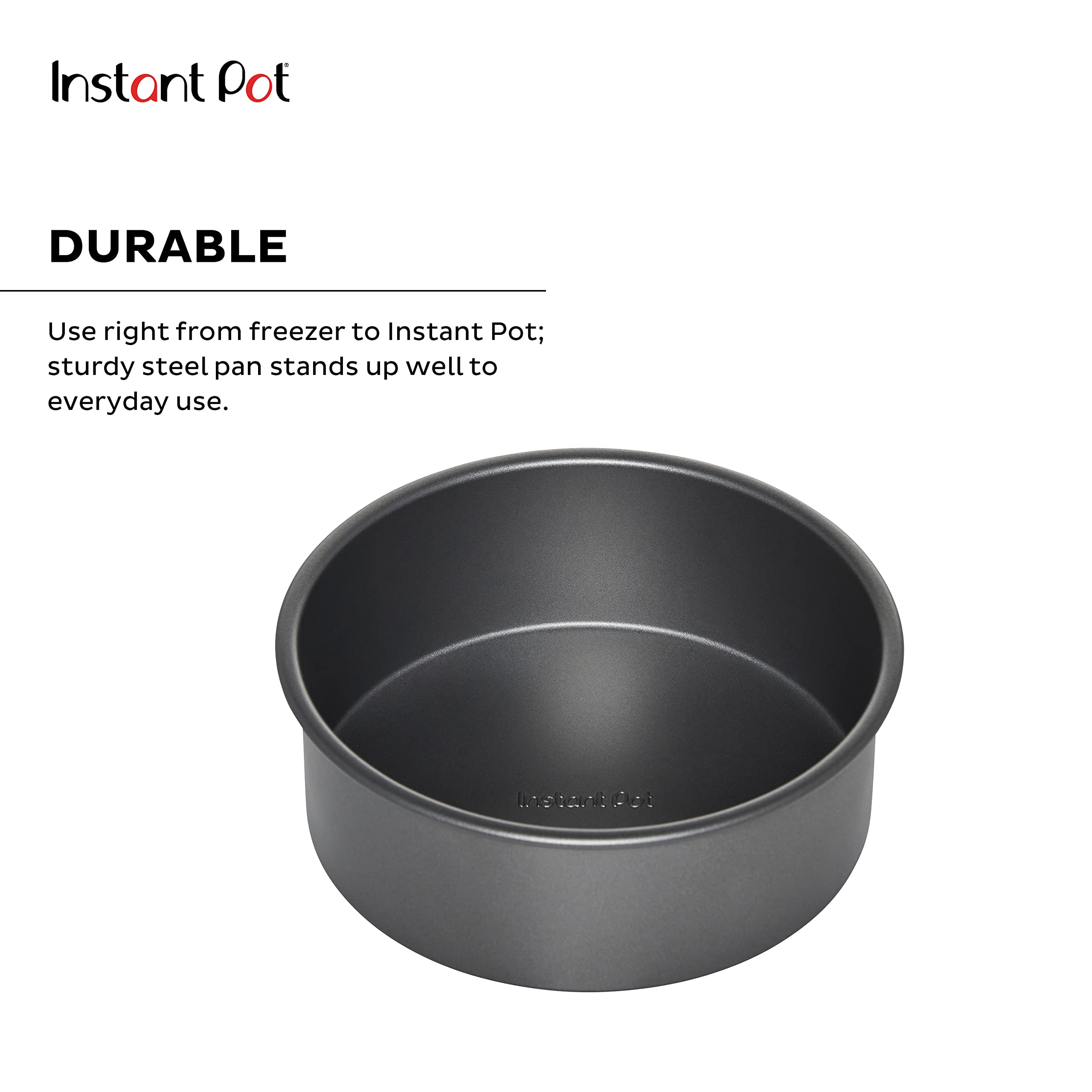 Instant Pot Official Round Cake Pan, 7.7-Inch, Gray