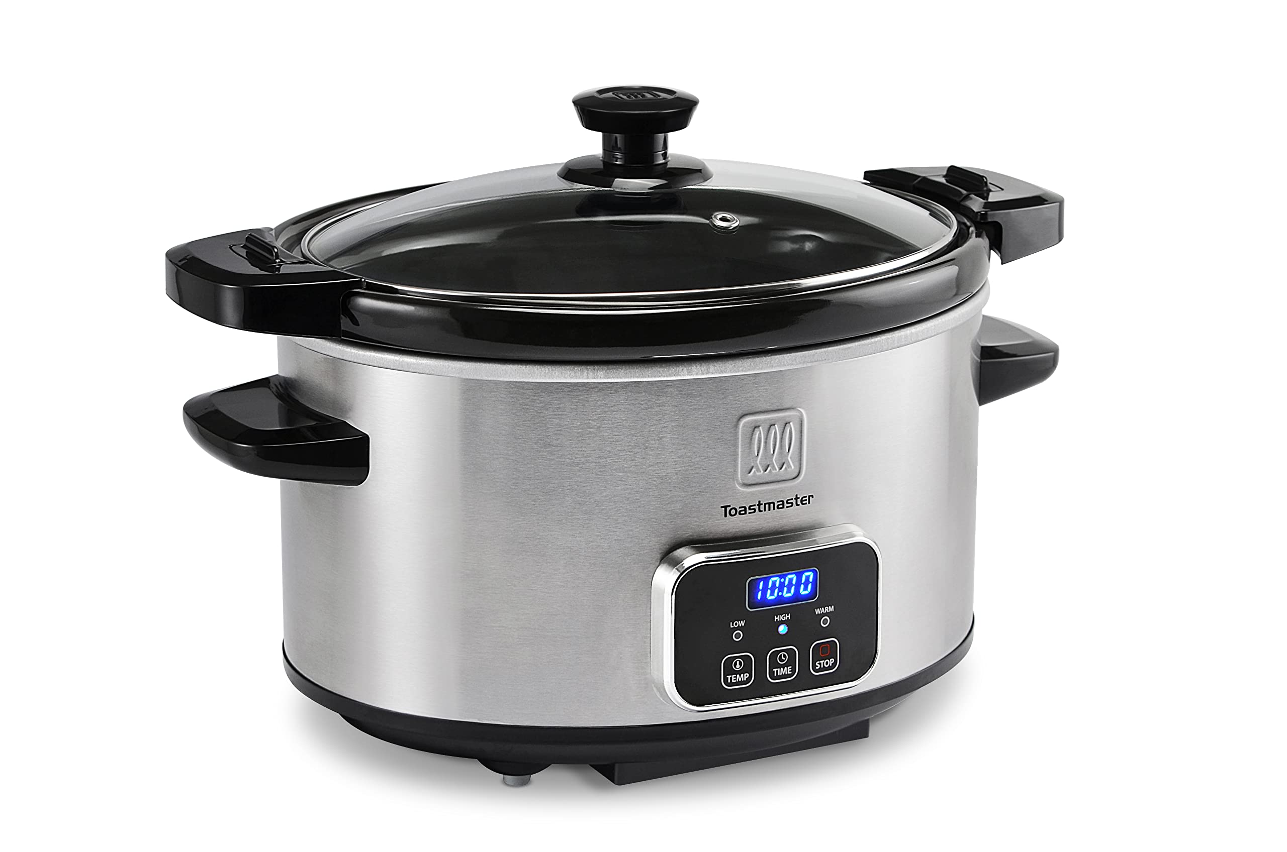 Toastmaster 4-Quart Digital Slow Cooker with Locking Lid (Stainless Steel)