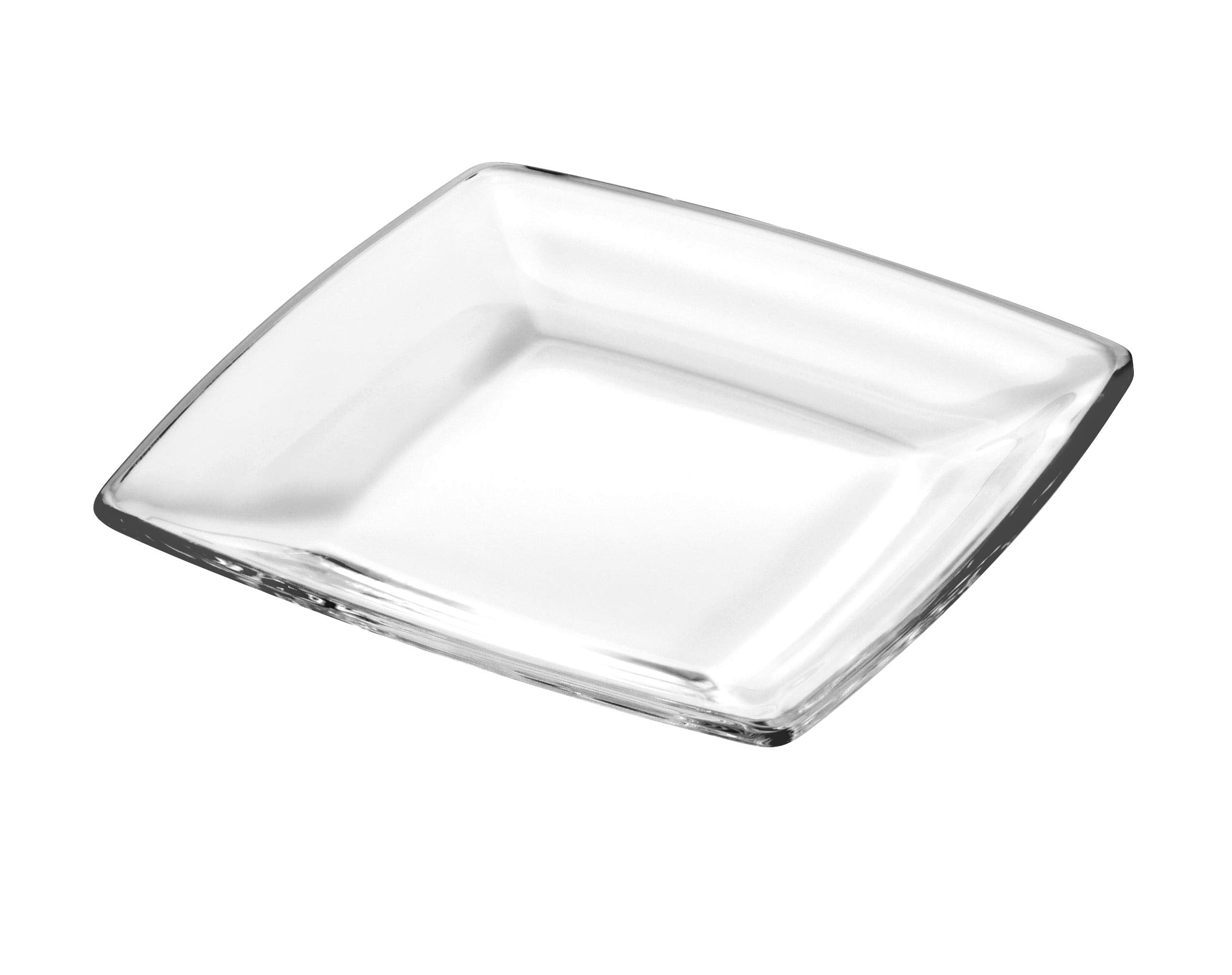 Glass Square Plate - 5.9'' D - Square - Set Of 6 - By Barski - European Quality - Plates Are - 5.9'' Diameter - Can Be Used For