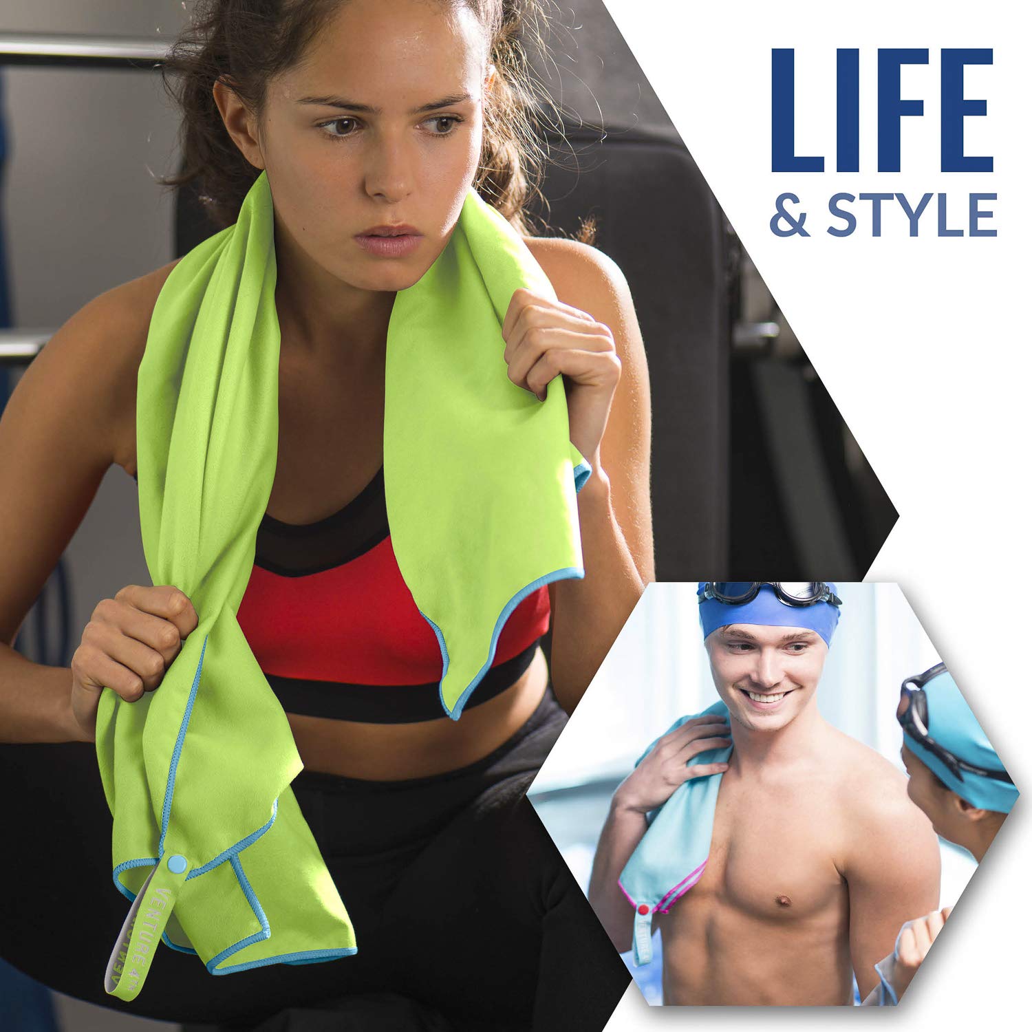 Venture 4Th Premium Towel For Travelers - Sports Towel: Quick Dry Shammy Towels For Excercise, Beach, Camping, Backpacking, Swim