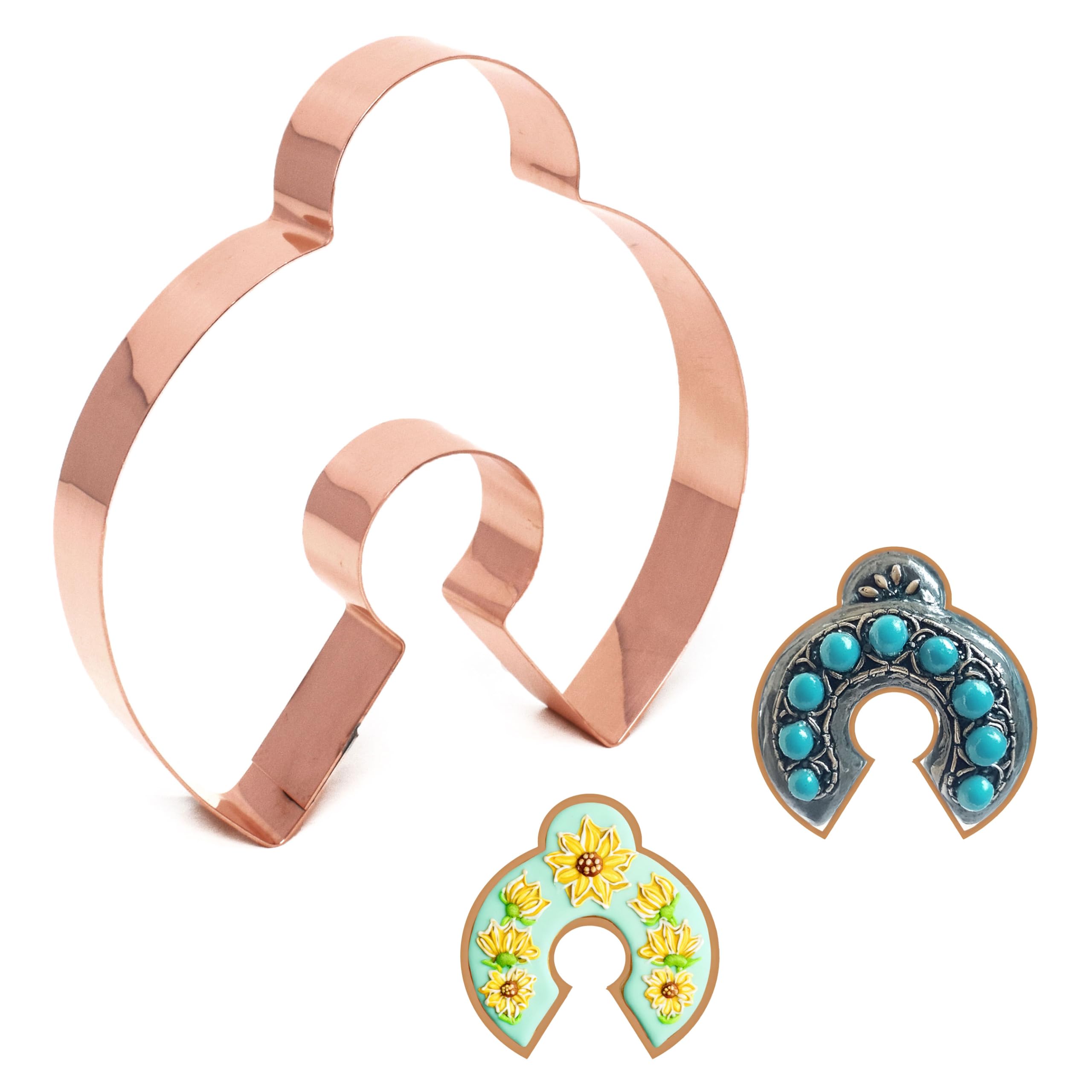 Native American Squash Blossom Cookie Cutter 4.75 X 4.5 Inches- Handcrafted Copper By The Fussy Pup