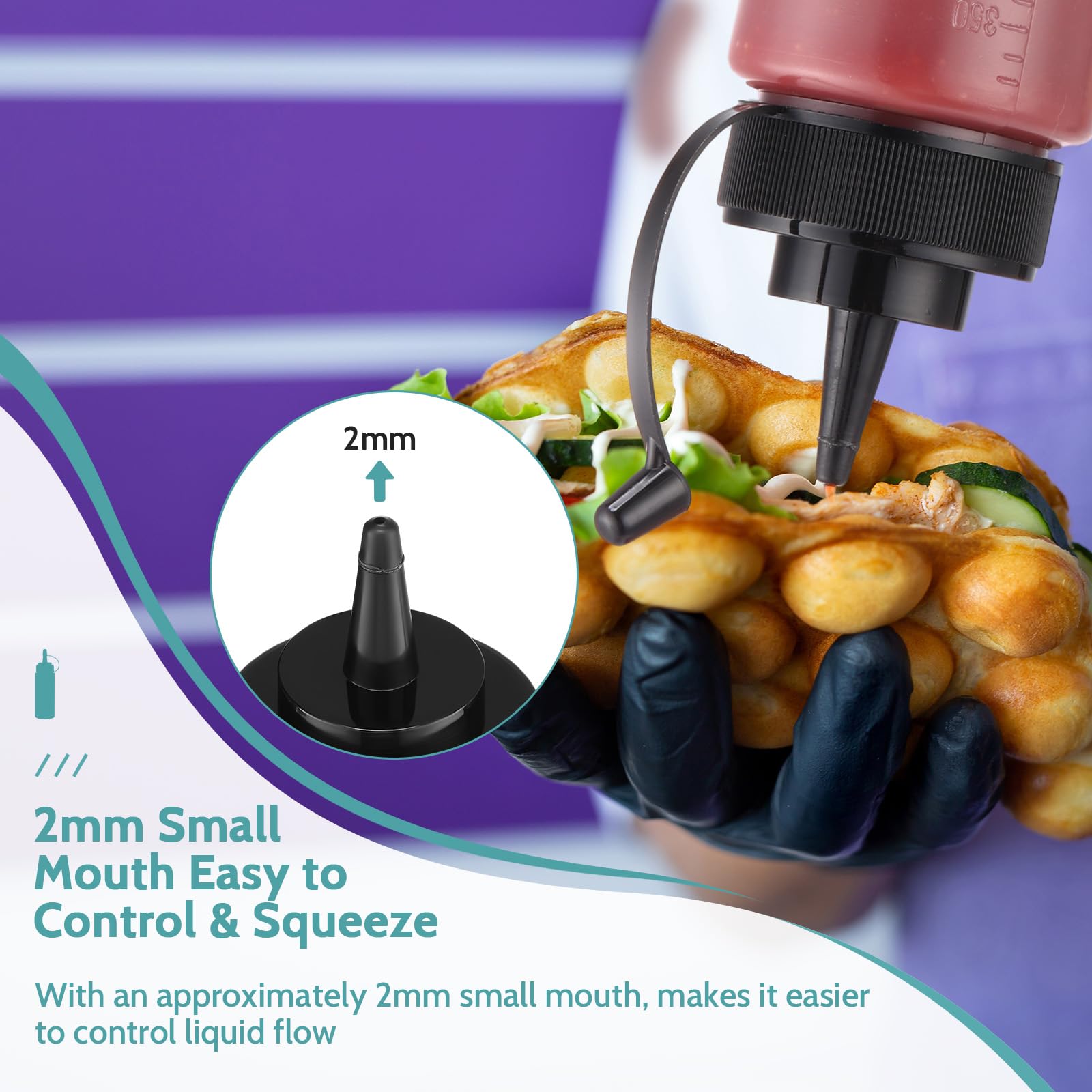 Dandat 24 Pcs Clear Ketchup Squeeze Bottles 12Oz Plastic Condiment Squeeze Bottle Bulk Reusable Squirt Bottle For Cooking With S