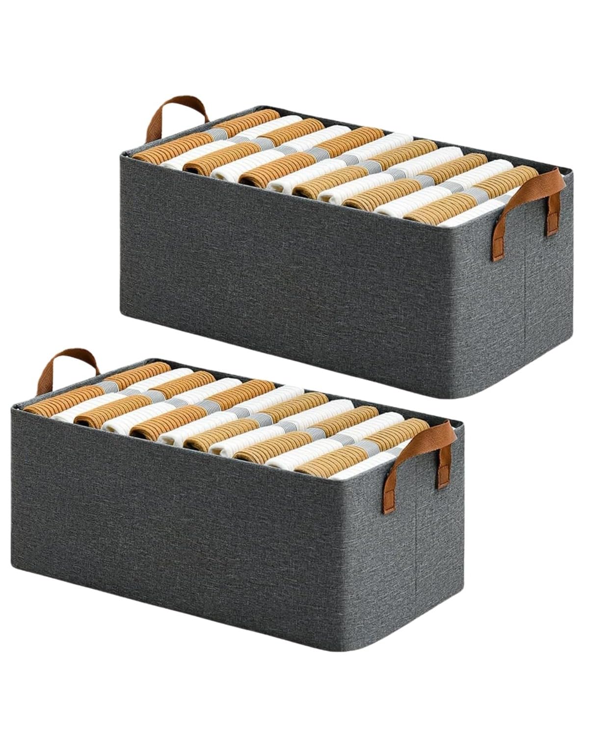 Urbanarts Compartment Foldable Grey Fabric Wardrobe Jeans, TShirt, And Pant Organizer Efficient Clothing Storage Closet For War