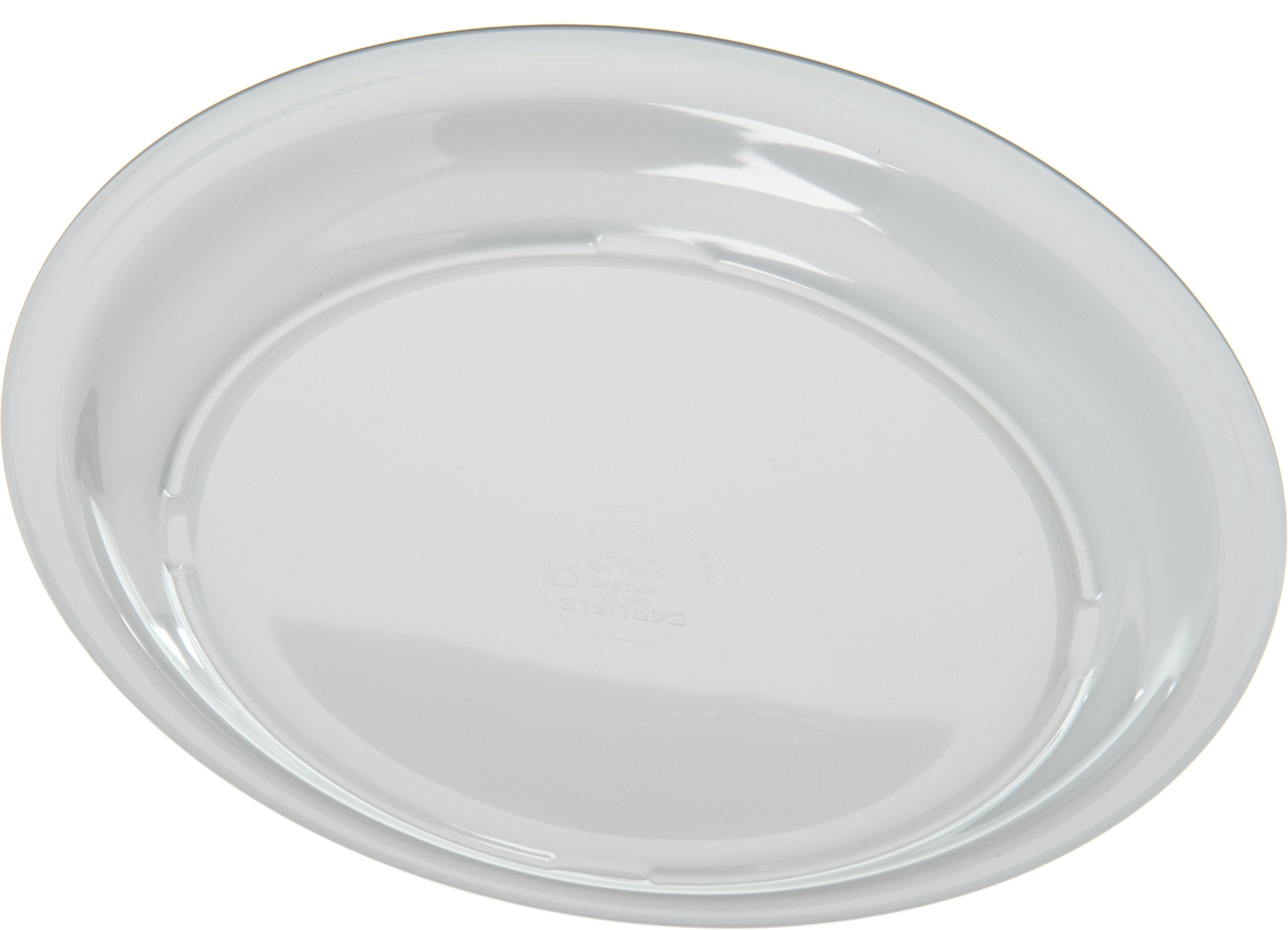 Carlisle Foodservice Products Kingline Reusable Plastic Plate Dinner Plate For Home And Restaurant, Melamine, 9 Inches, White, (